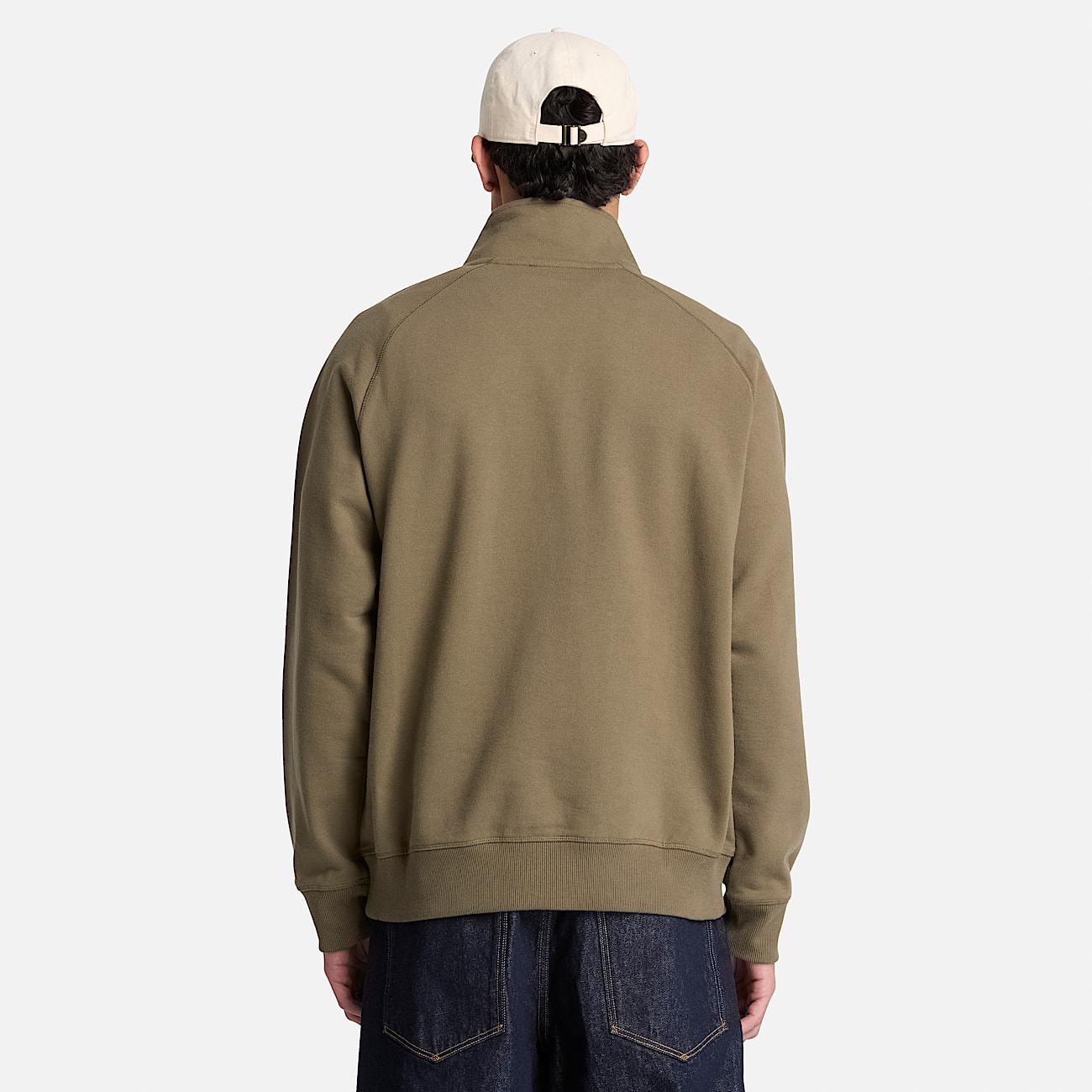 Mens Exeter River Embroidered Logo QuarterZip Sweatshirt TBL Dark Olive ALT8