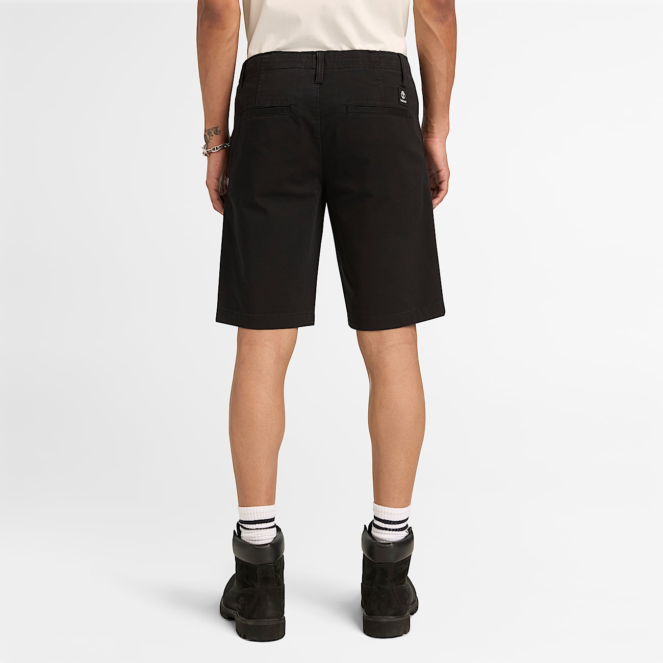 Short chino Topsfield en serg pour hommes TBL Noir ALT8