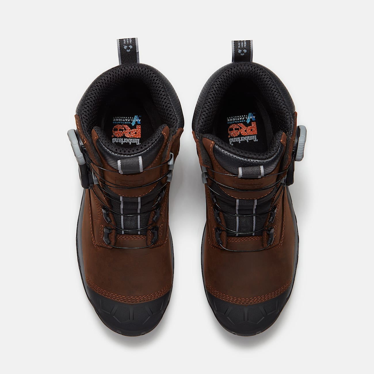 Mens Timberland PRO Boondock Ultralight 8 CompositeToe Work Boot with BOA Fit System TBL Brown FullGrainGrey ALT2