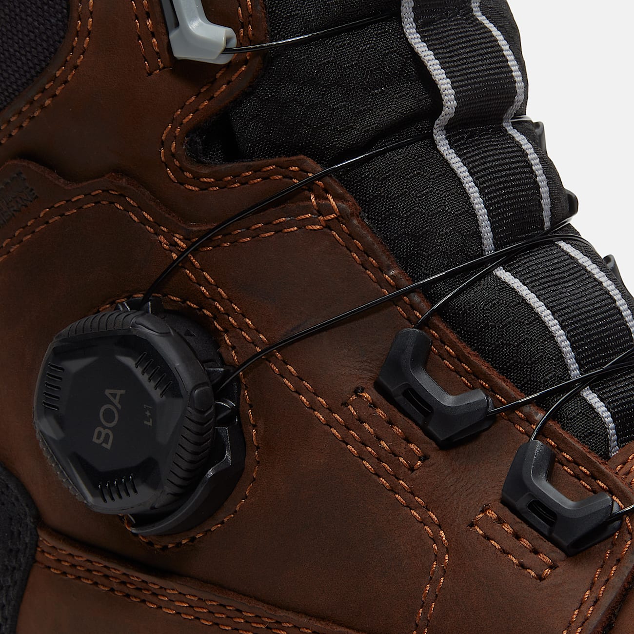 Mens Timberland PRO Boondock Ultralight 8 CompositeToe Work Boot with BOA Fit System TBL Brown FullGrainGrey ALT7