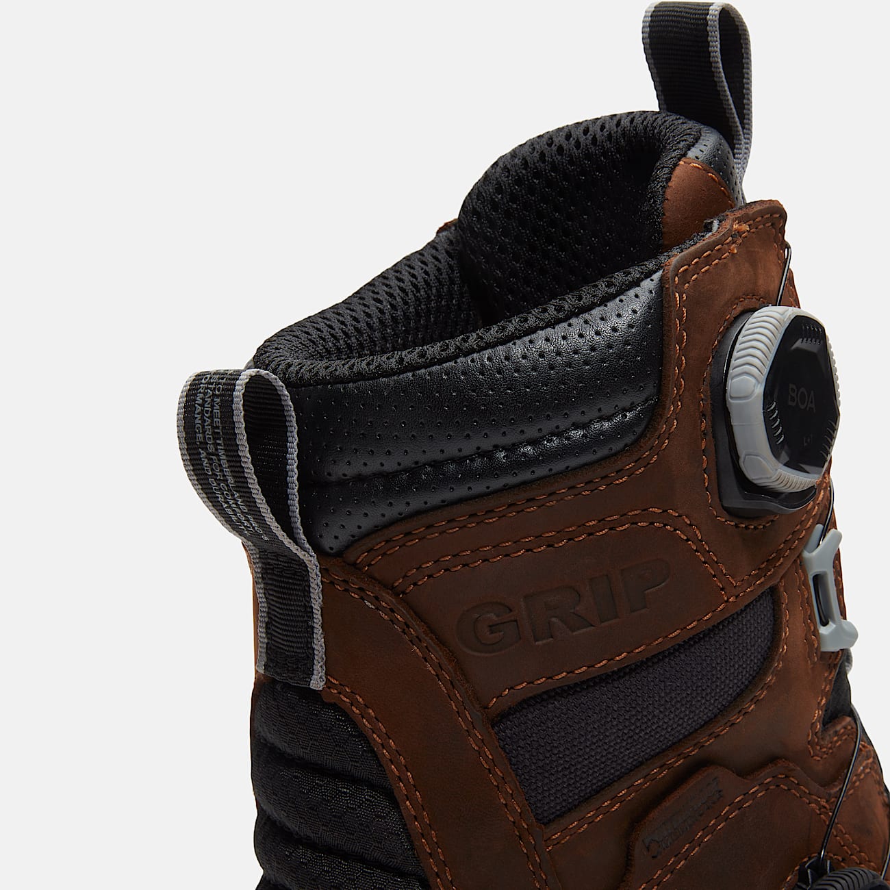 Mens Timberland PRO Boondock Ultralight 8 CompositeToe Work Boot with BOA Fit System TBL Brown FullGrainGrey ALT8