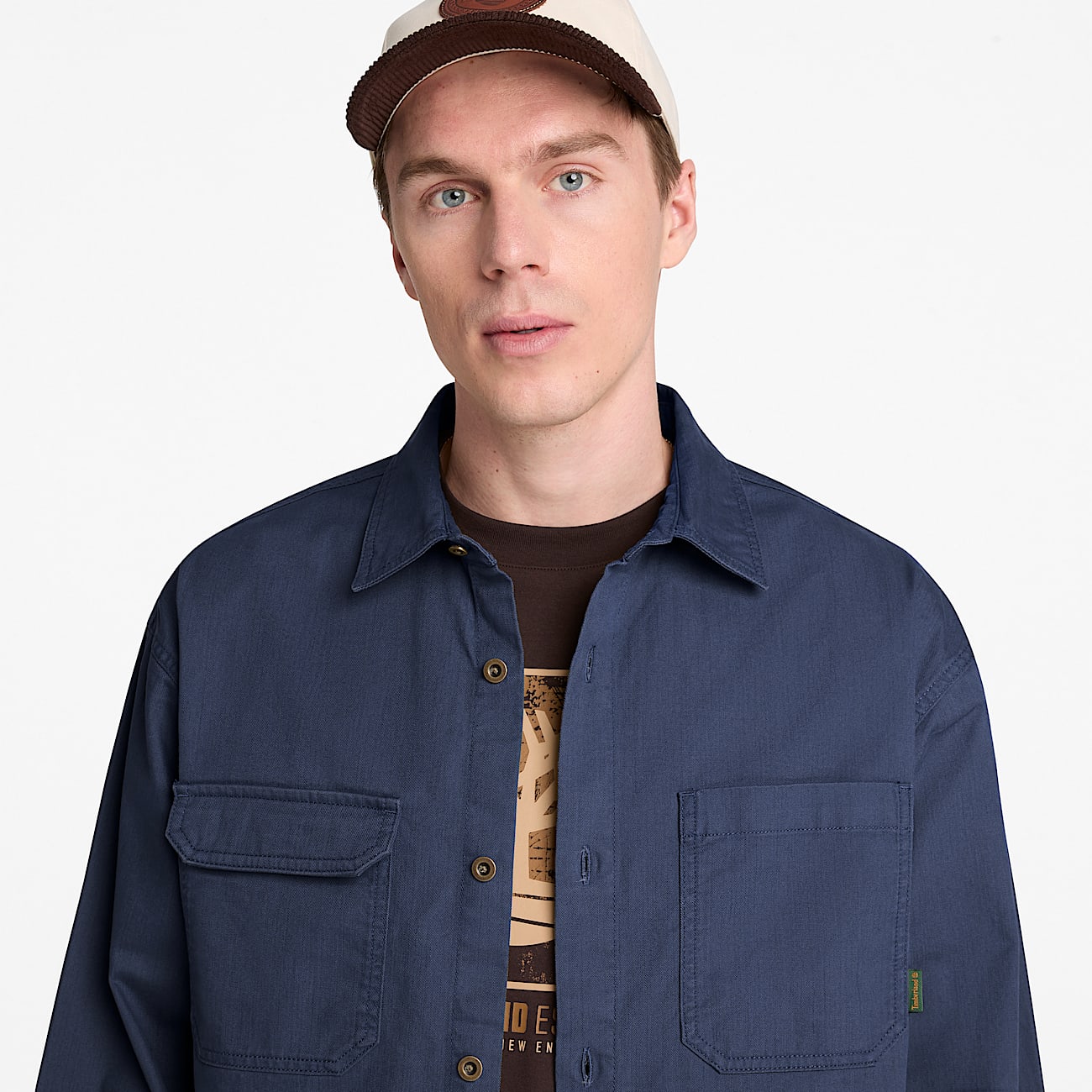 Mens Twill Overshirt TBL Mood Indigo ALT3