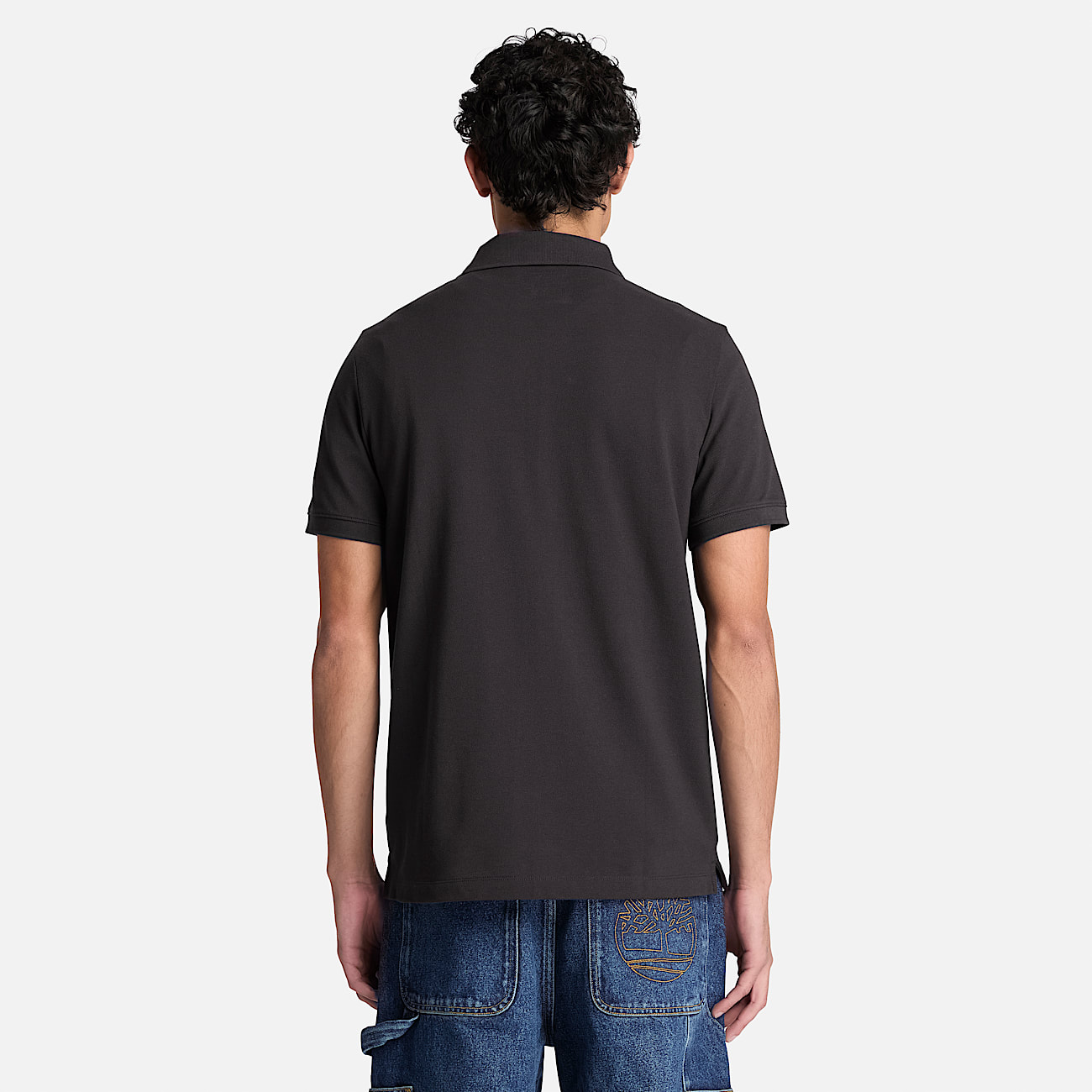 Mens Oyster River Regular ShortSleeve Polo TBL Black ALT8
