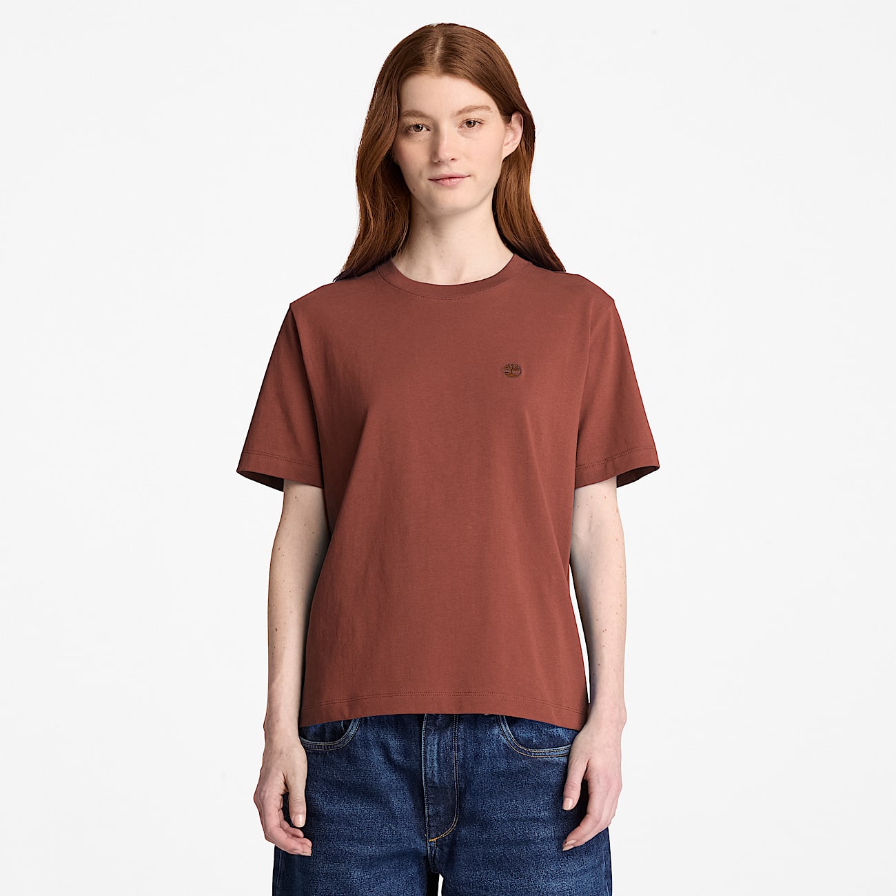 Womens Crafted Crew ShortSleeve TShirt TBL Brown ALT1