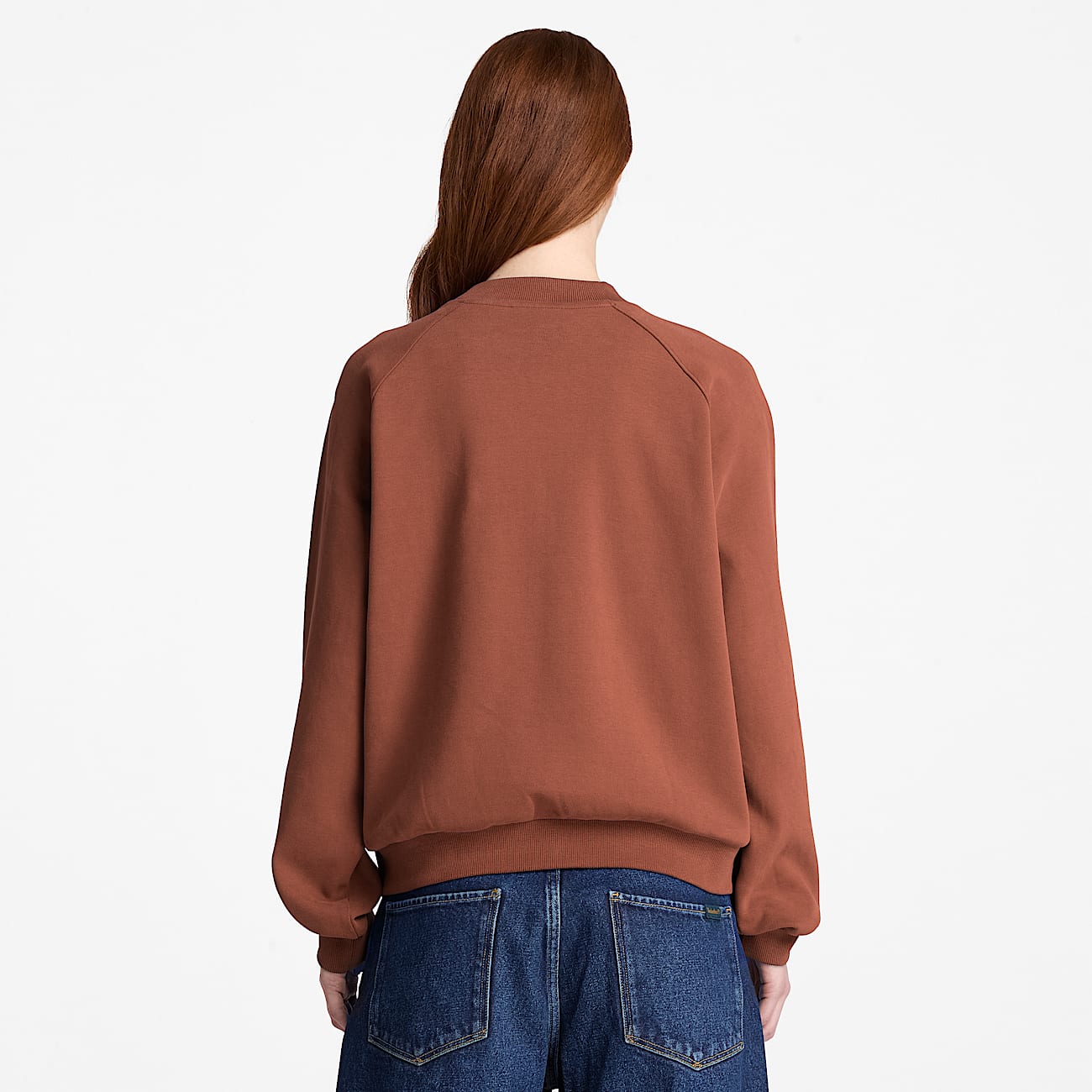 Womens Crafted Crew Sweatshirt TBL Brown ALT8