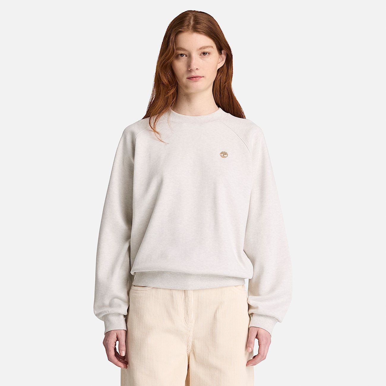 Womens Crafted Crew Sweatshirt TBL Light Oatmeal Heather ALT1