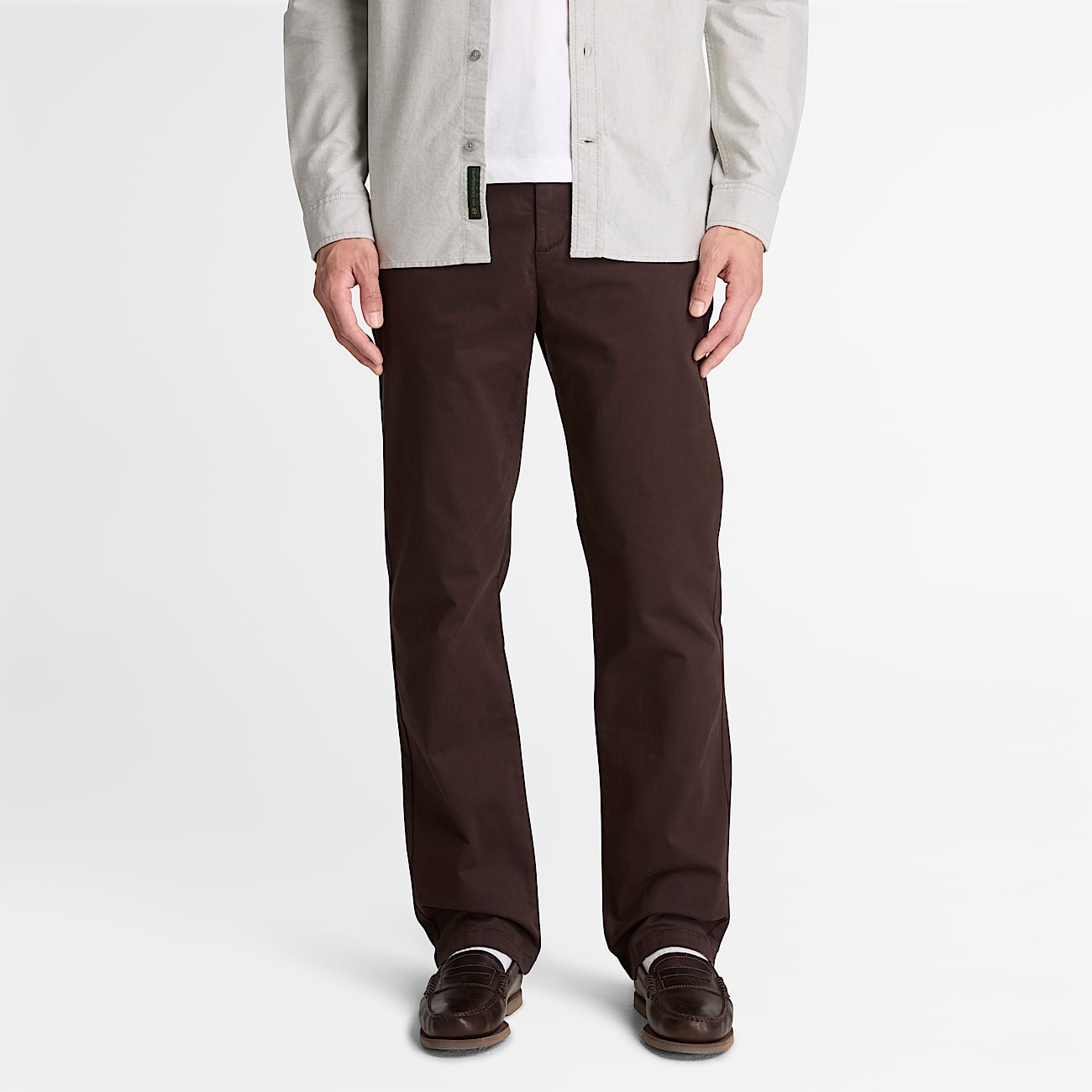 Mens Topsfield Straight Twill Chino Pant TBL Dark Brown ALT1