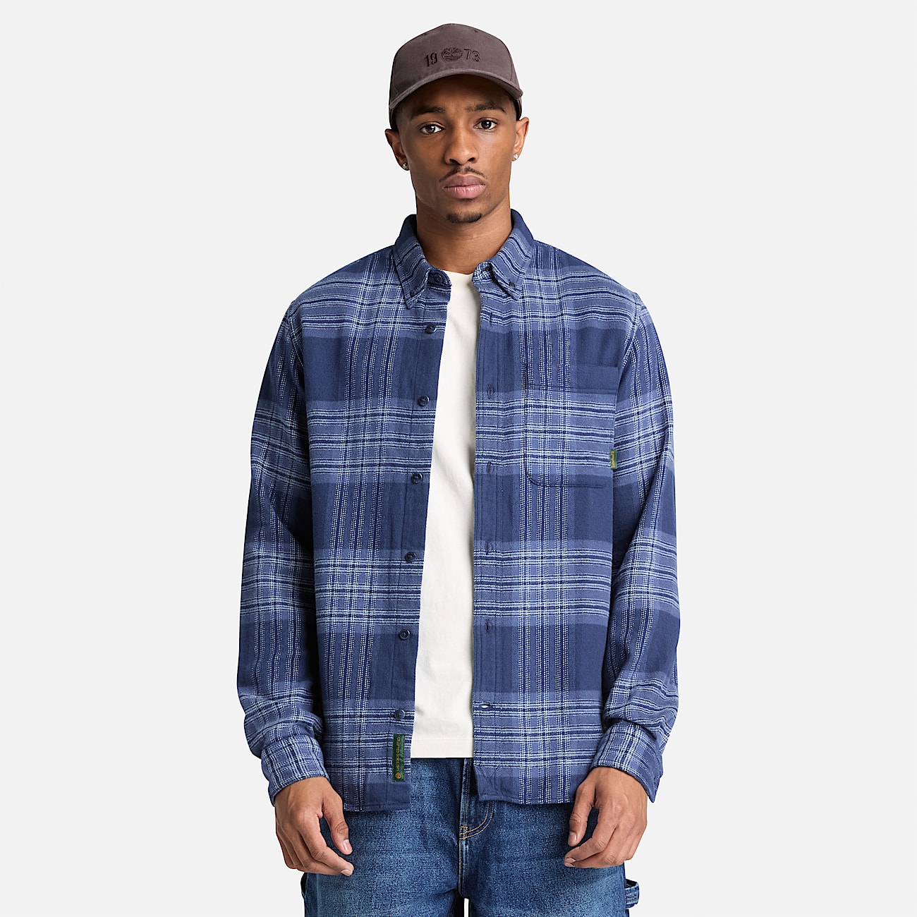 Indigo Check Regular Shirt TBL Dark Navy ALT3