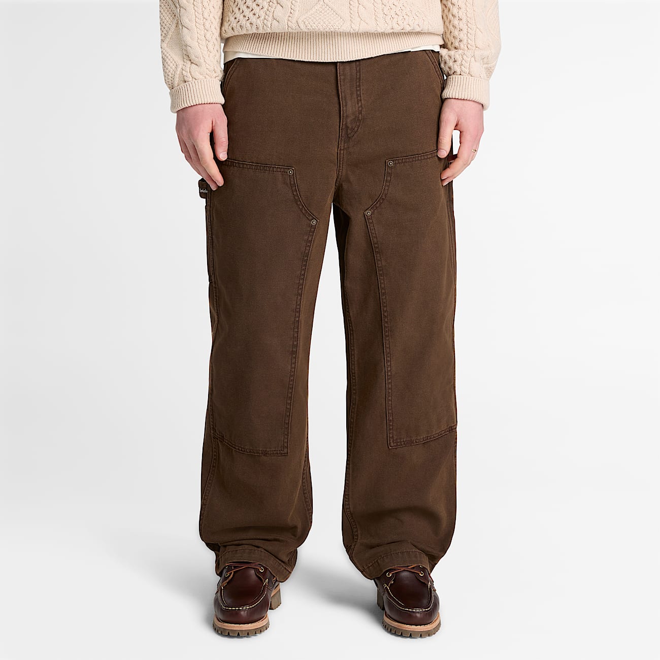 Mens Rindge Double Knee Canvas Carpenter Pant TBL Chicory Coffee Brown ALT1