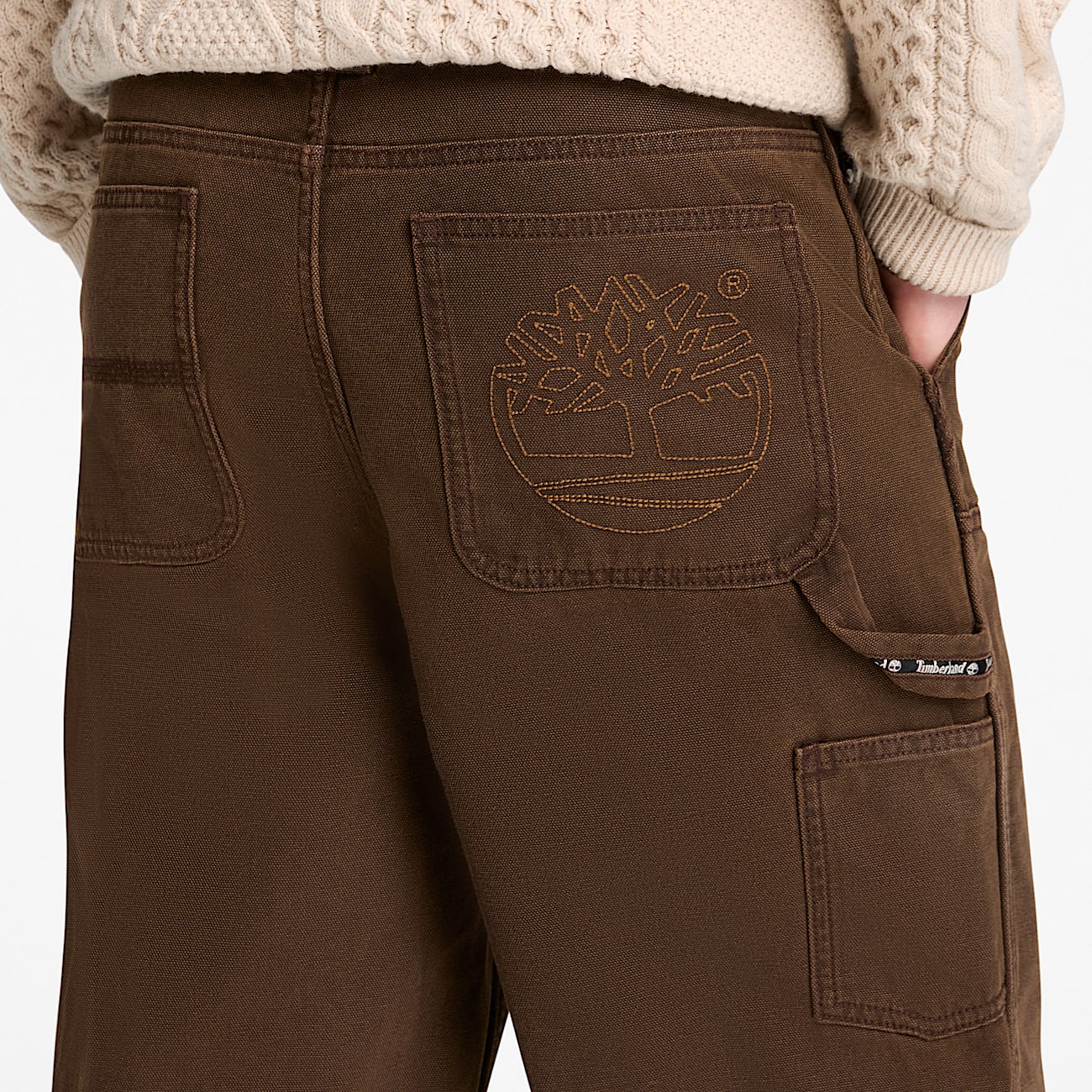 Mens Rindge Double Knee Canvas Carpenter Pant TBL Chicory Coffee Brown ALT3