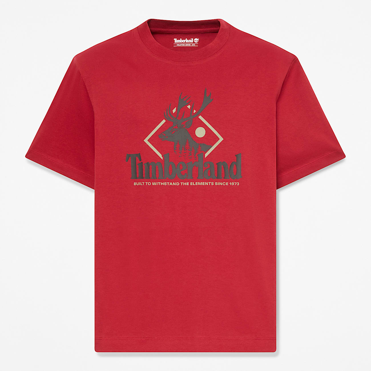 Mens Deer Graphic ShortSleeve TShirt TBL Rhythmic Red HERO