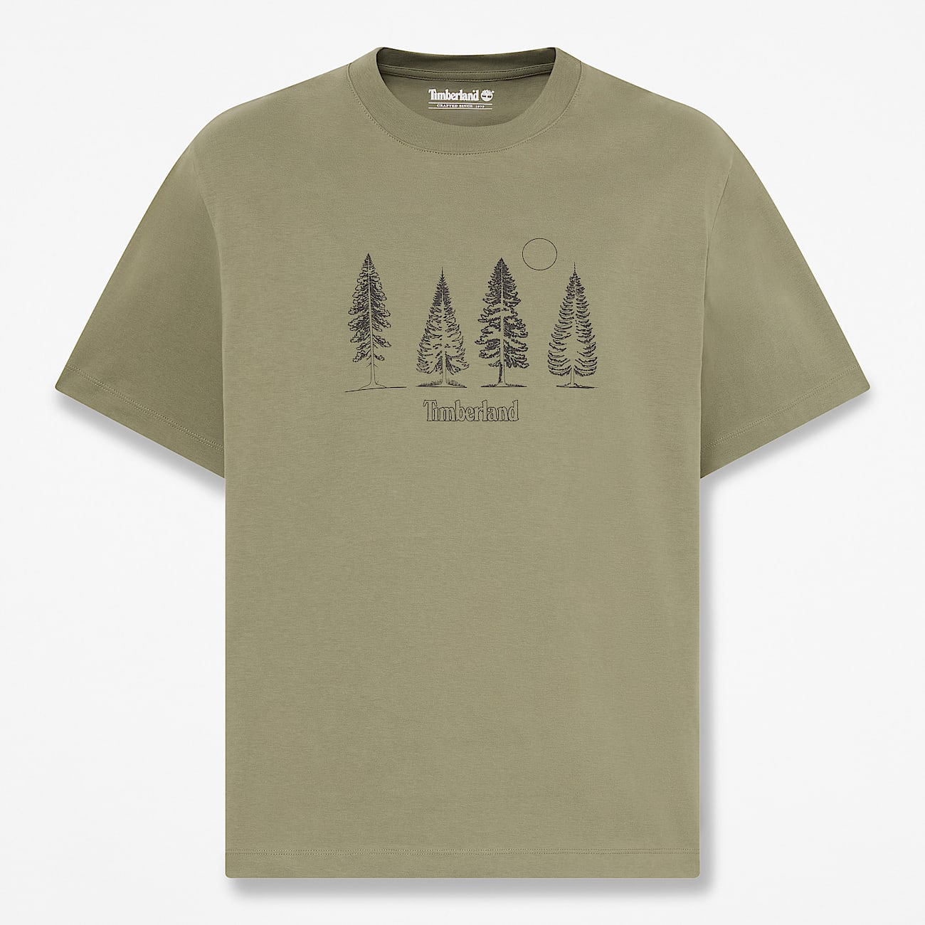 Mens Pine Tree Graphic TShirt TBL Deep Lichen Green HERO