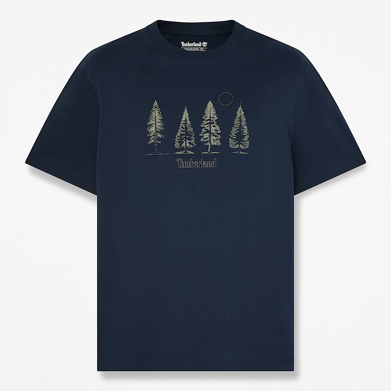 Mens Pine Tree Graphic TShirt TBL Dark Sapphire HERO