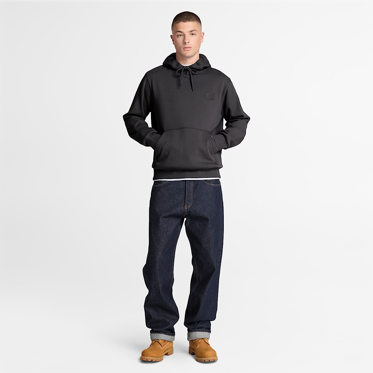 Mens Silicon Badge Hoodie TBL Black ALT2