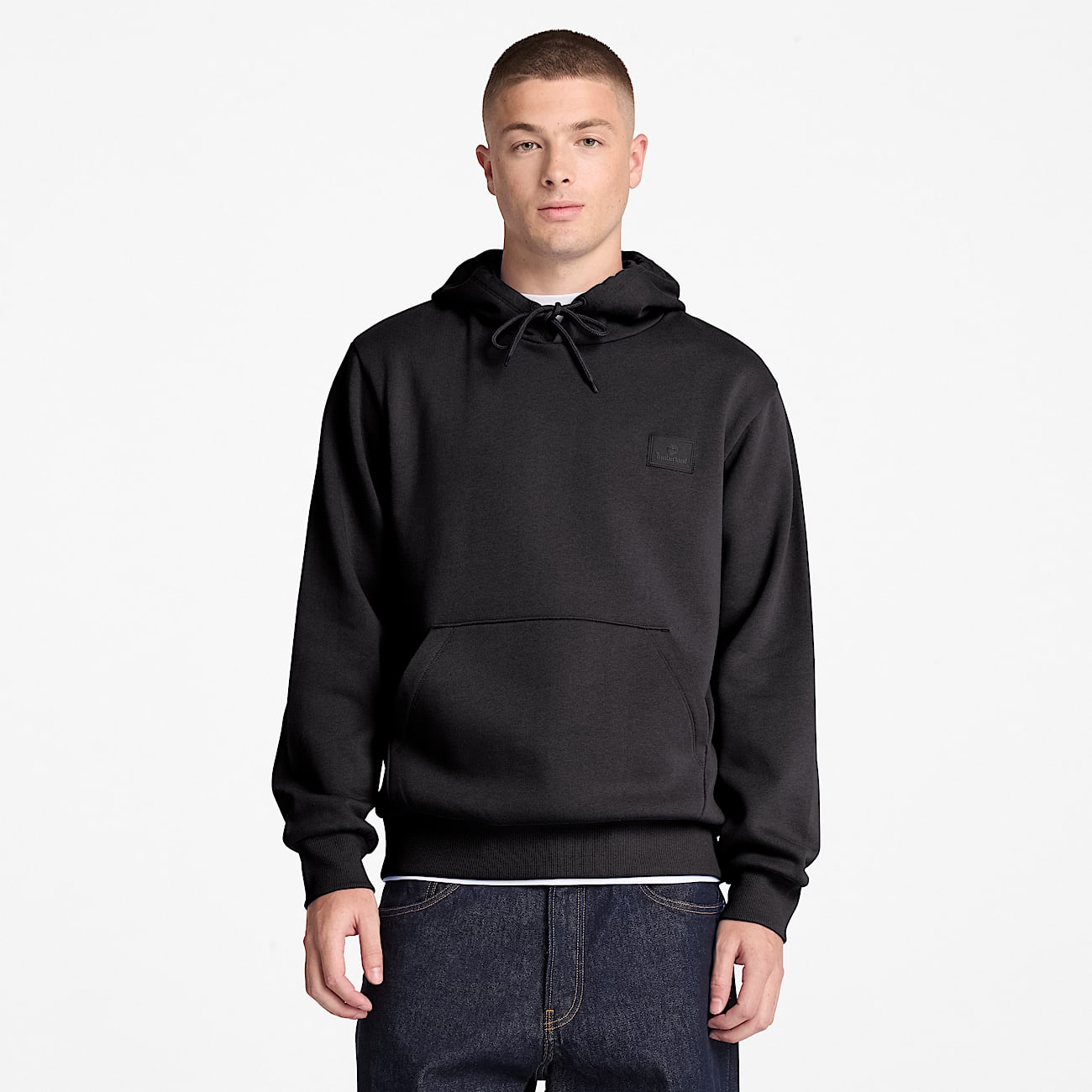 Mens Silicon Badge Hoodie TBL Black ALT1