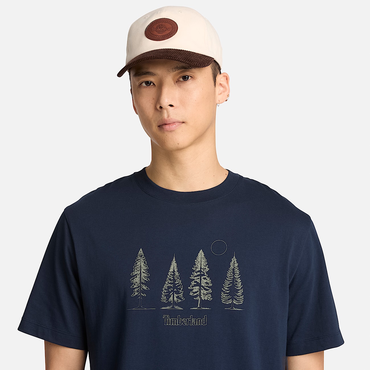 Mens Pine Tree Graphic TShirt TBL Dark Sapphire ALT3