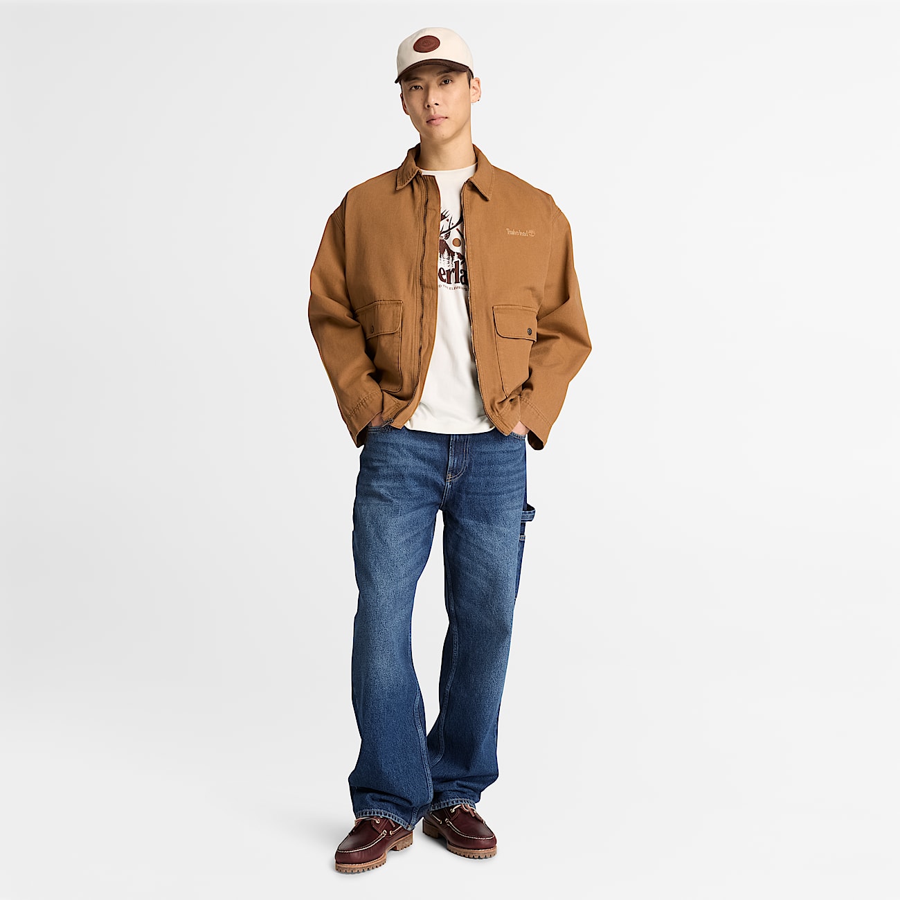Manteau en toile pour hommes TBL Bl fonc ALT2
