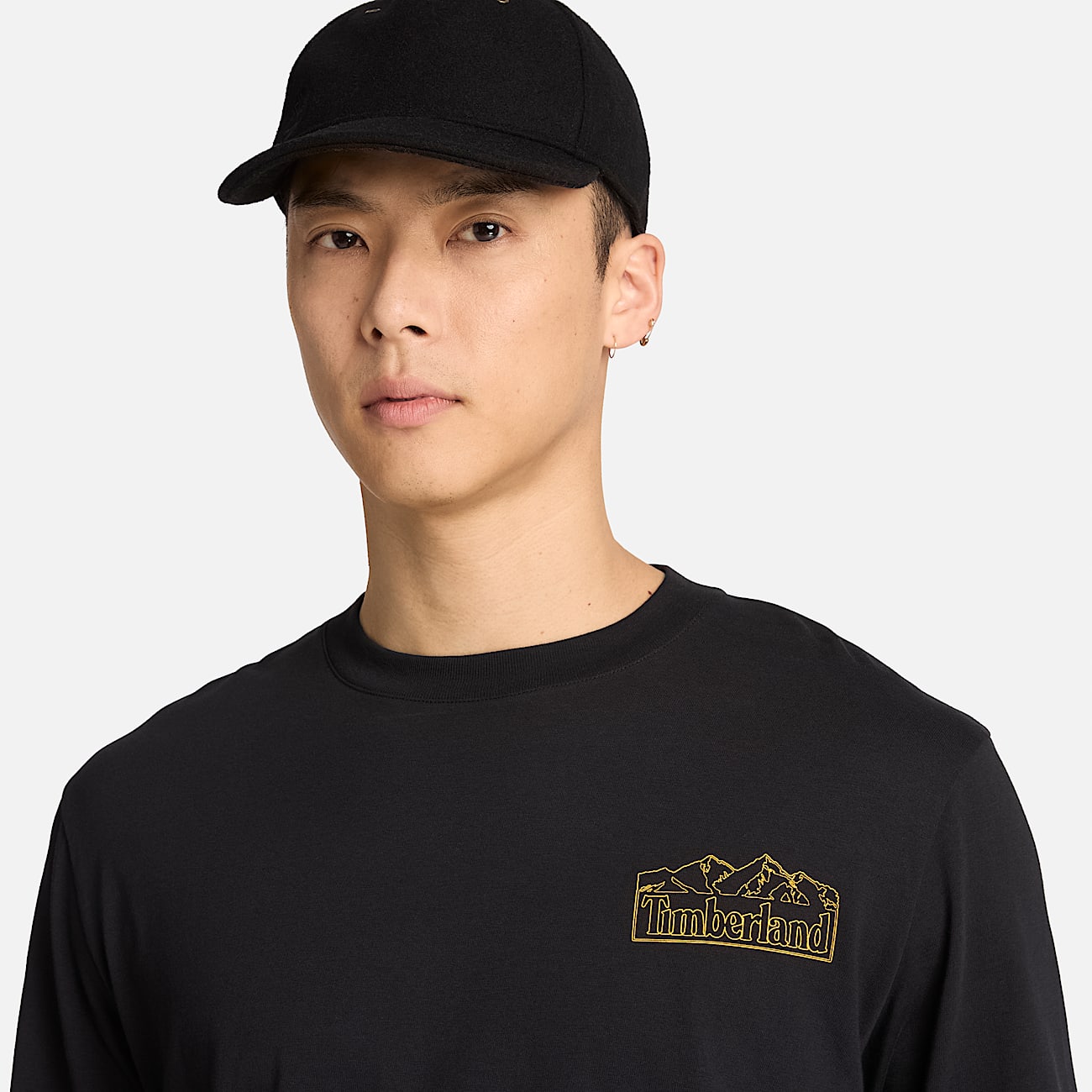 Mens LongSleeve Graphic TShirt TBL Black ALT3