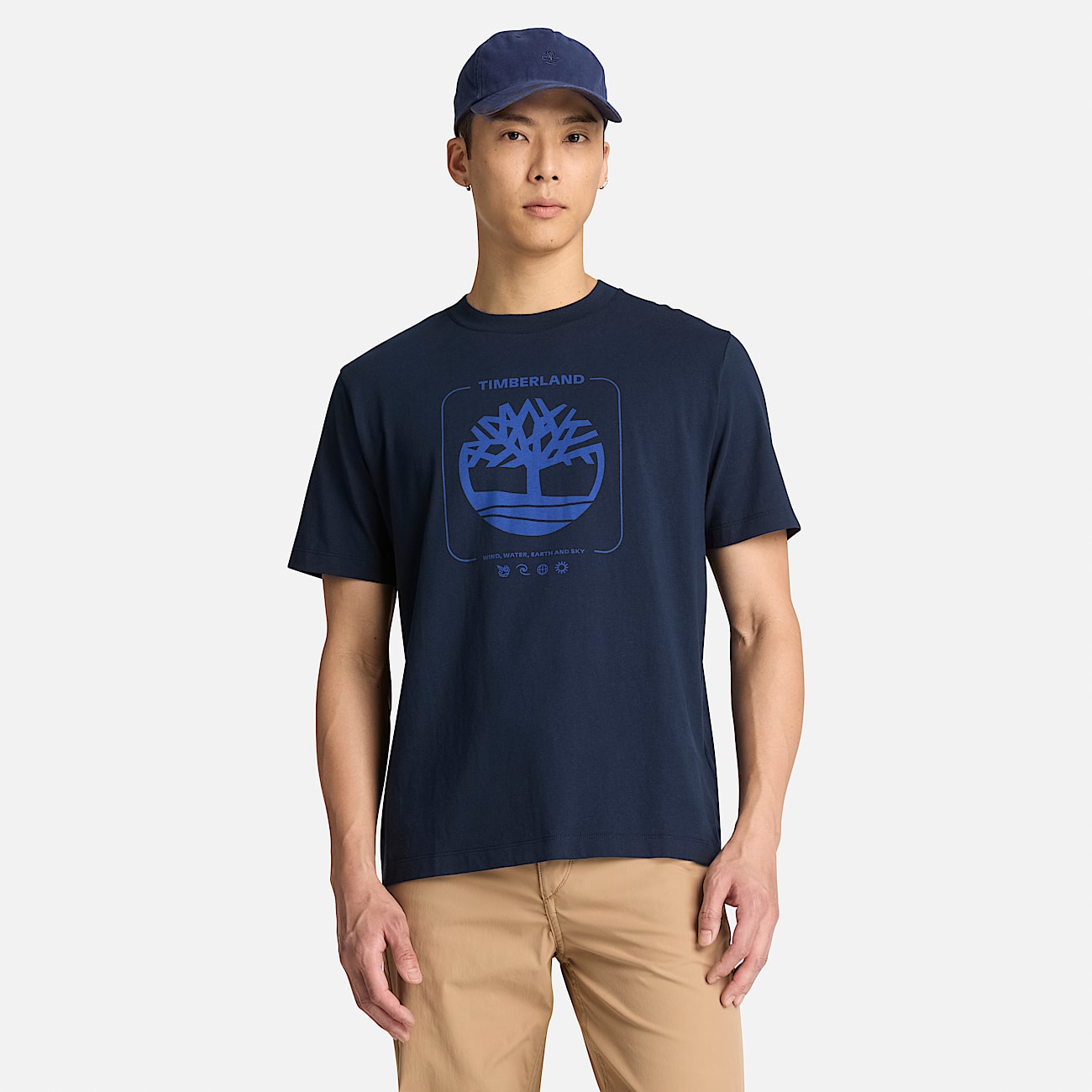 Mens Tree Graphic TShirt TBL Dark Sapphire ALT1