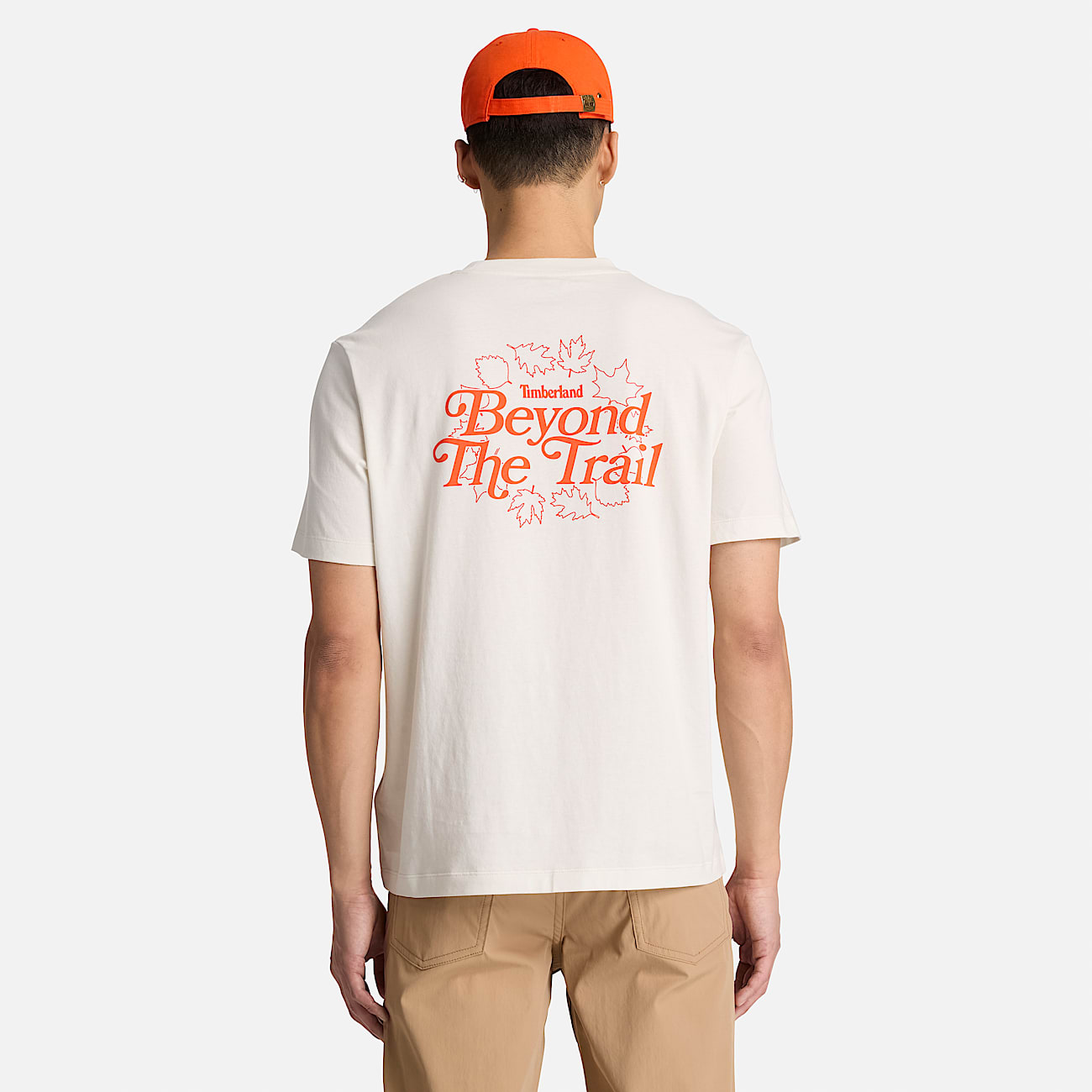 Mens Leaves Graphic ShortSleeve TShirt TBL Vintage White ALT8