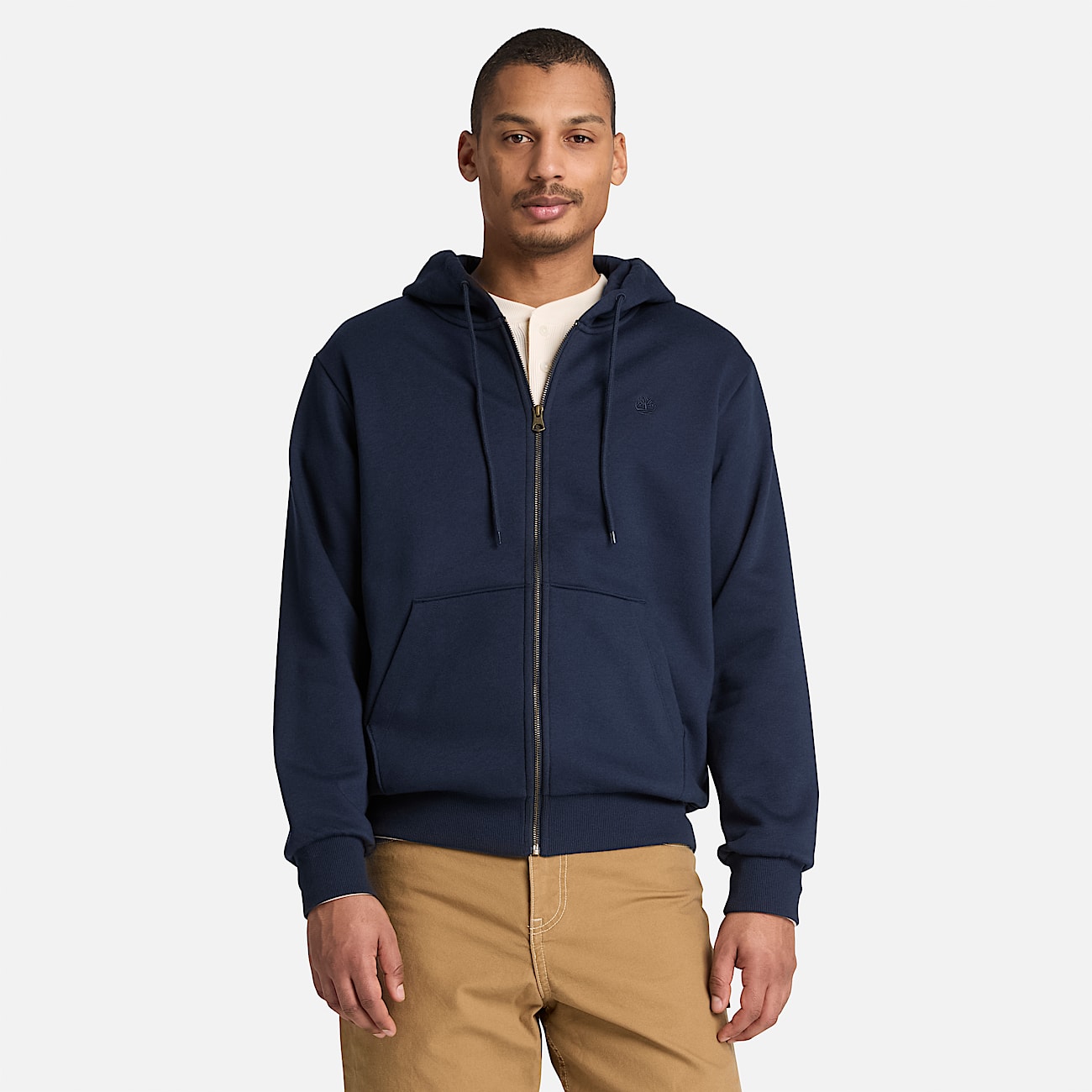 Haut  capuchon Oyster River  glissire avec logo pour hommes TBL Saphir fonc ALT1