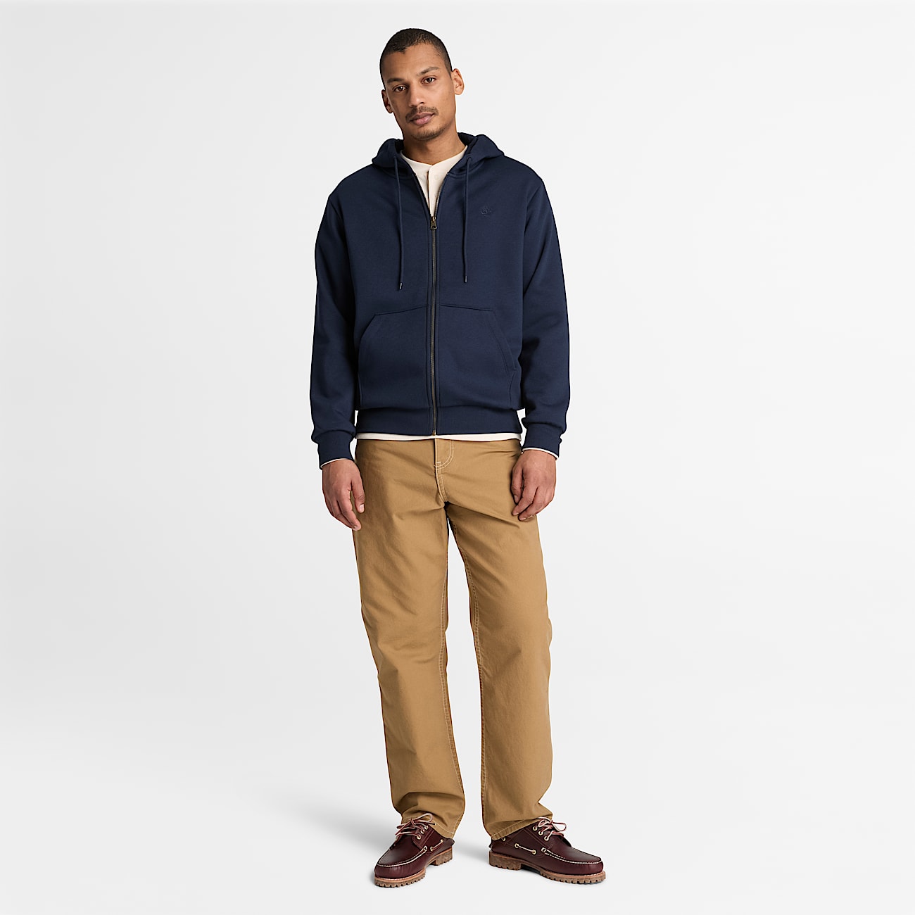 Haut  capuchon Oyster River  glissire avec logo pour hommes TBL Saphir fonc ALT2
