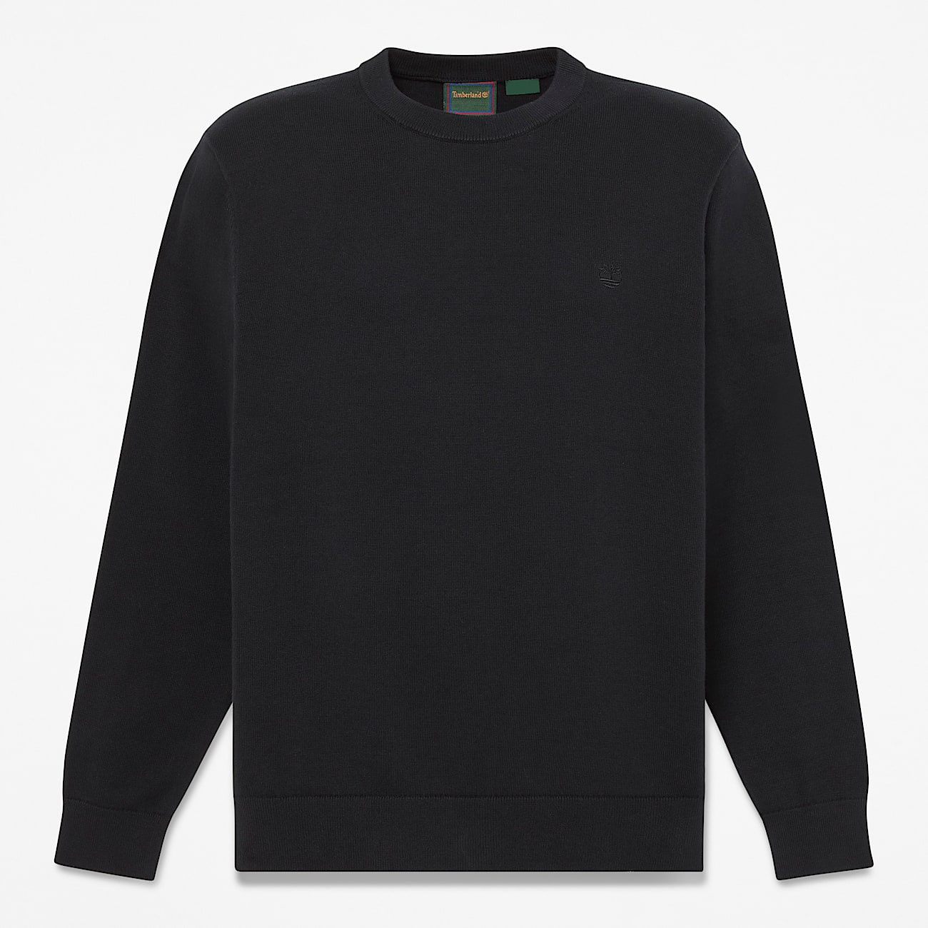Mens Oyster River Cotton Crewneck Sweater TBL Black HERO