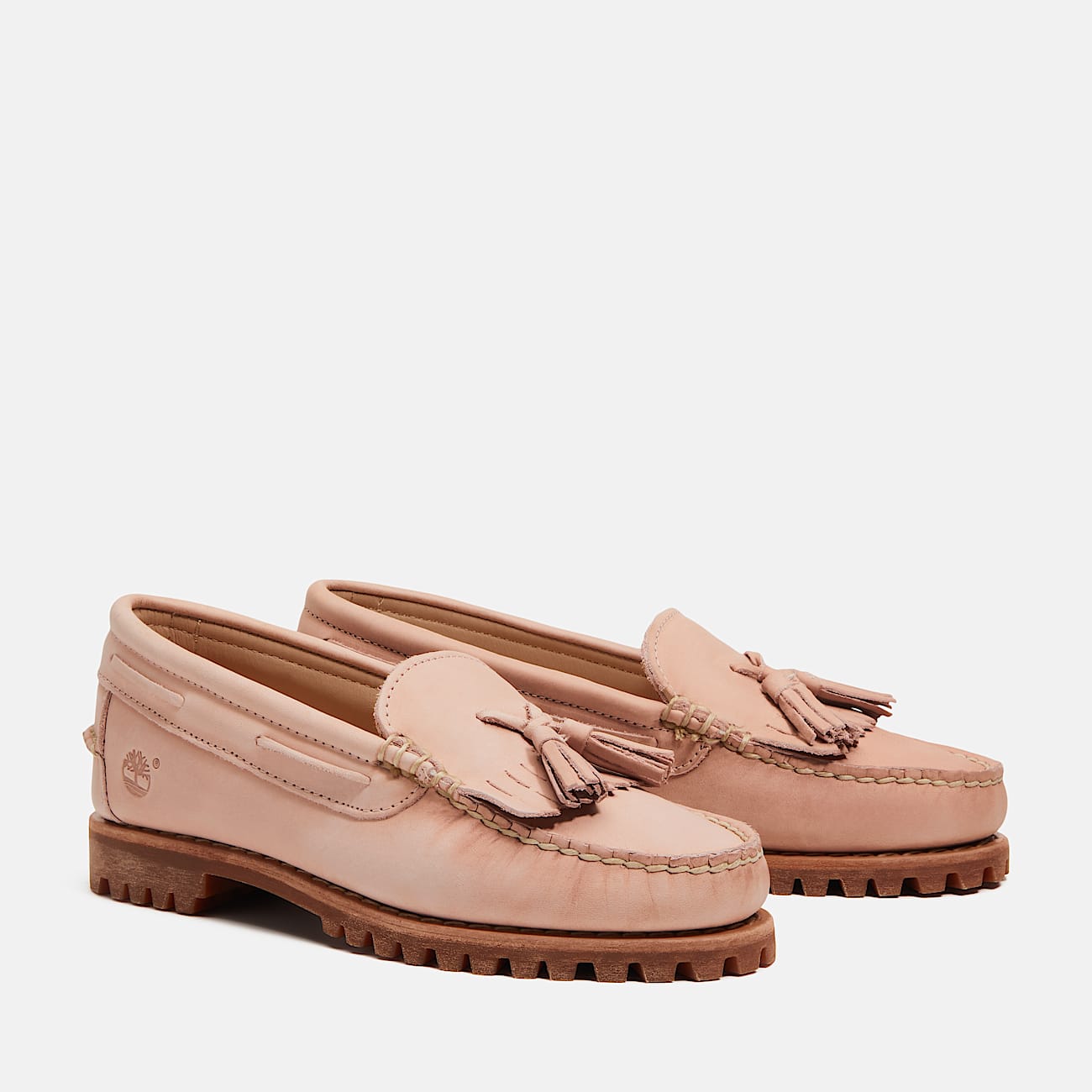Womens Timberland Authentic Kiltie Loafer TBL Light Pink FullGrain ALT4