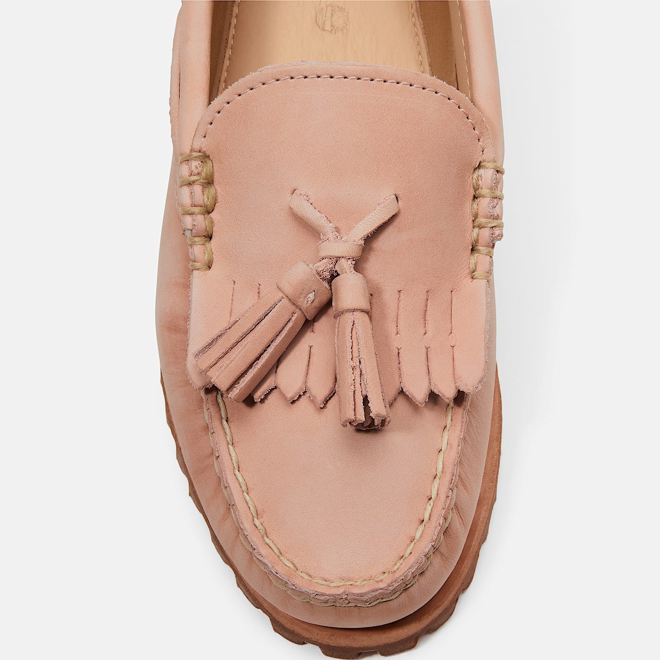 Womens Timberland Authentic Kiltie Loafer TBL Light Pink FullGrain ALT7