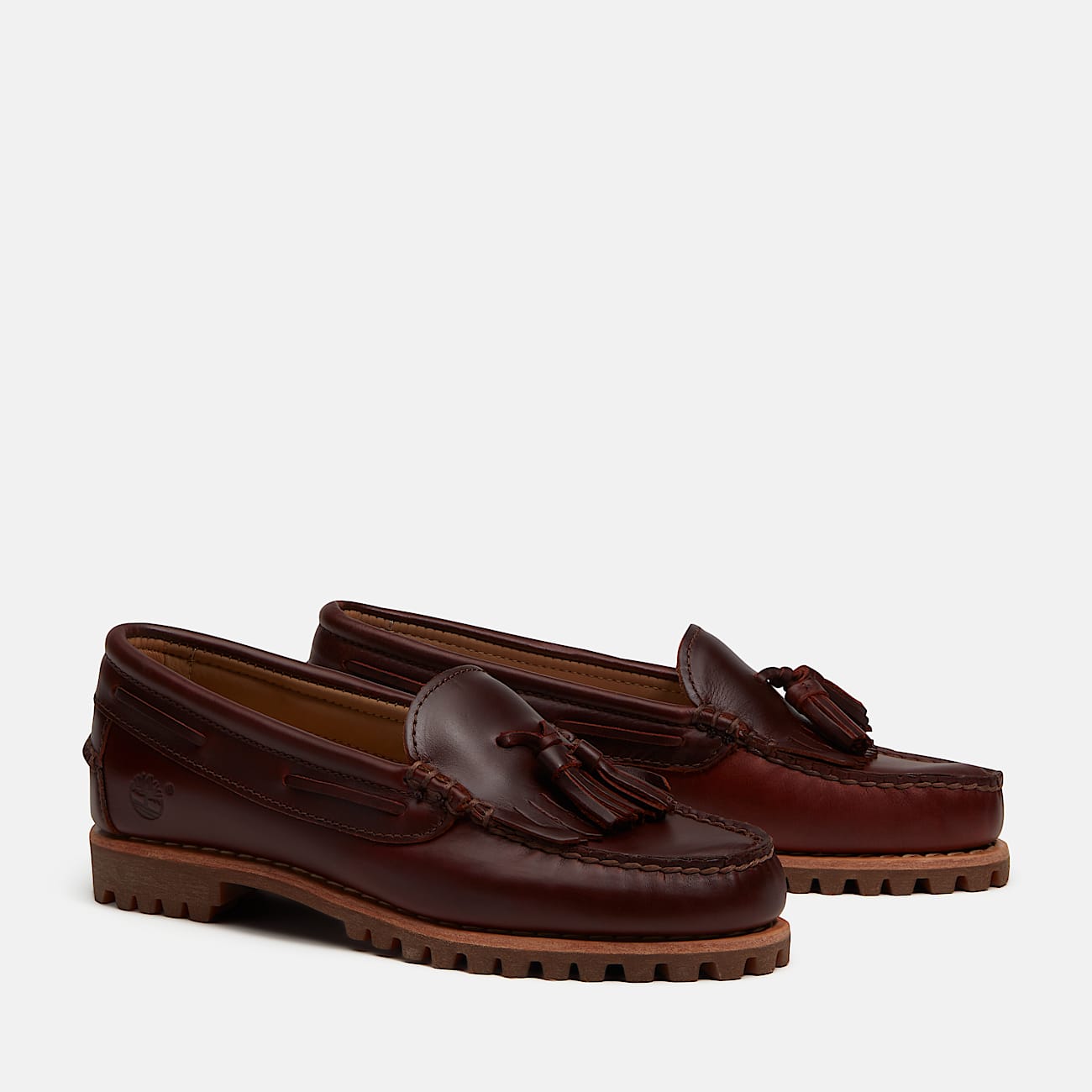 Womens Timberland Authentic Kiltie Loafer TBL Burgundy FullGrain ALT4