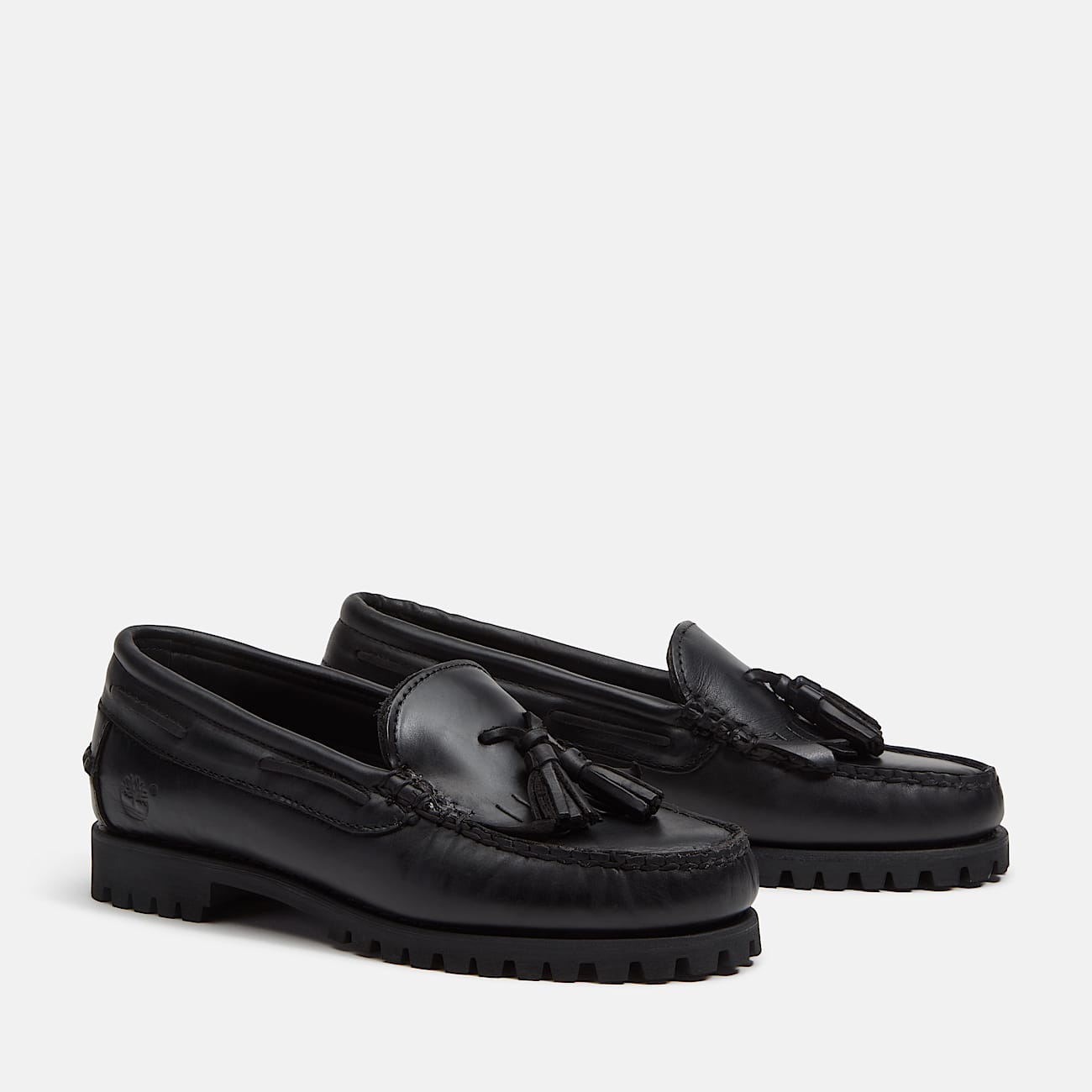 Womens Timberland Authentic Kiltie Loafer TBL Black FullGrain ALT4