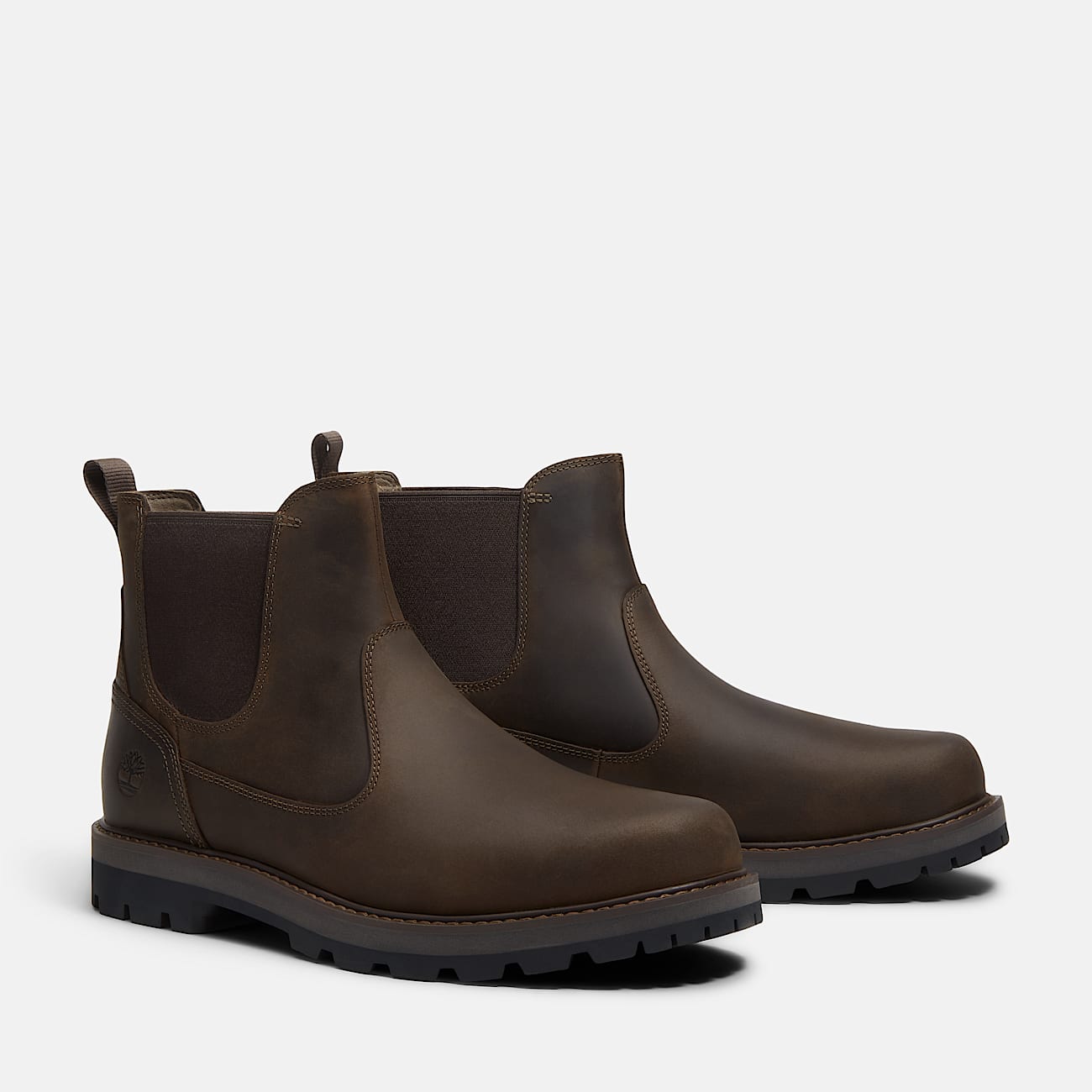 Botas Chelsea Britton Road para Hombre TBL Piel de grano entero Oliva ALT4