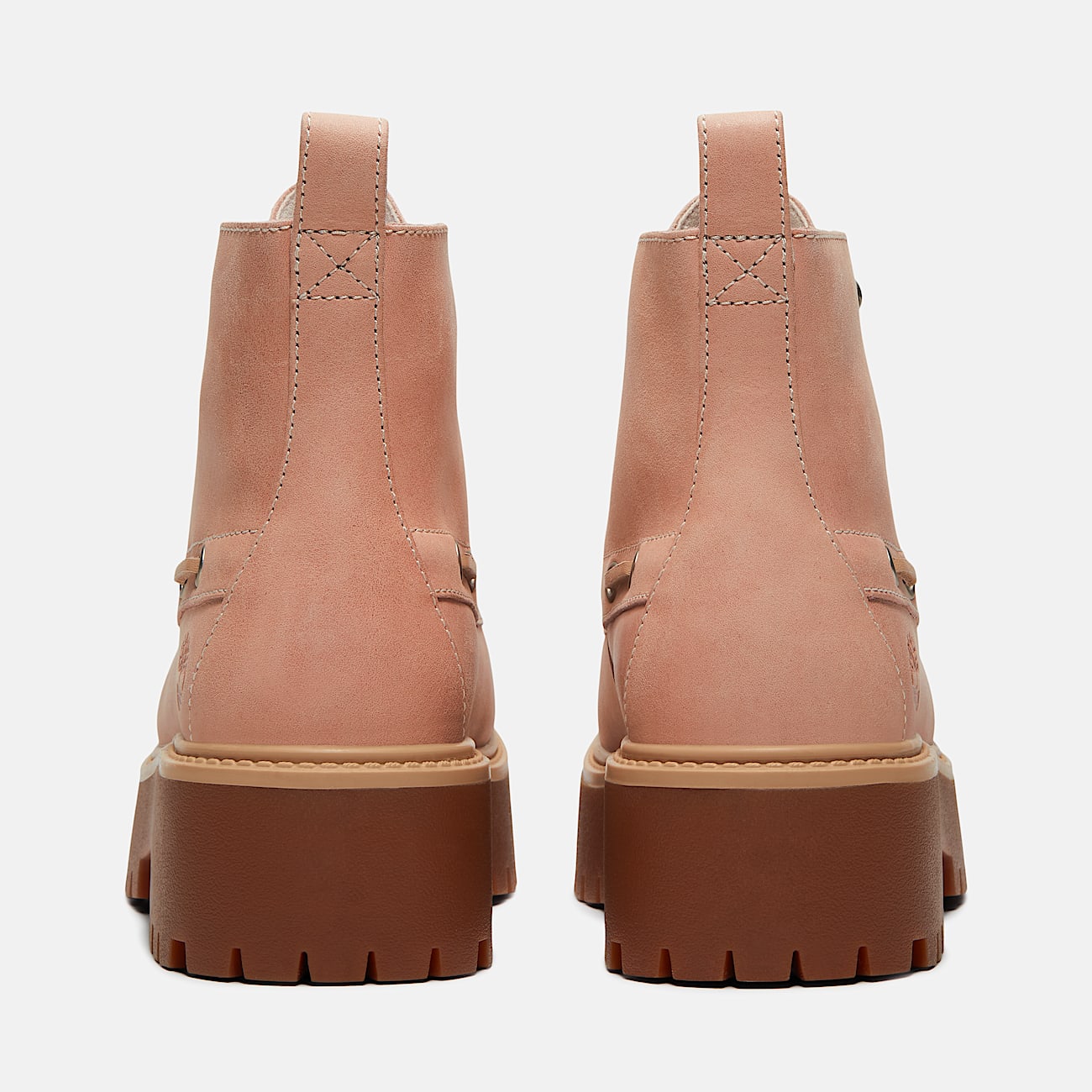 Botas con plataforma y agujetas Stone Street para Mujer TBL Piel de grano entero rosa claro ALT5