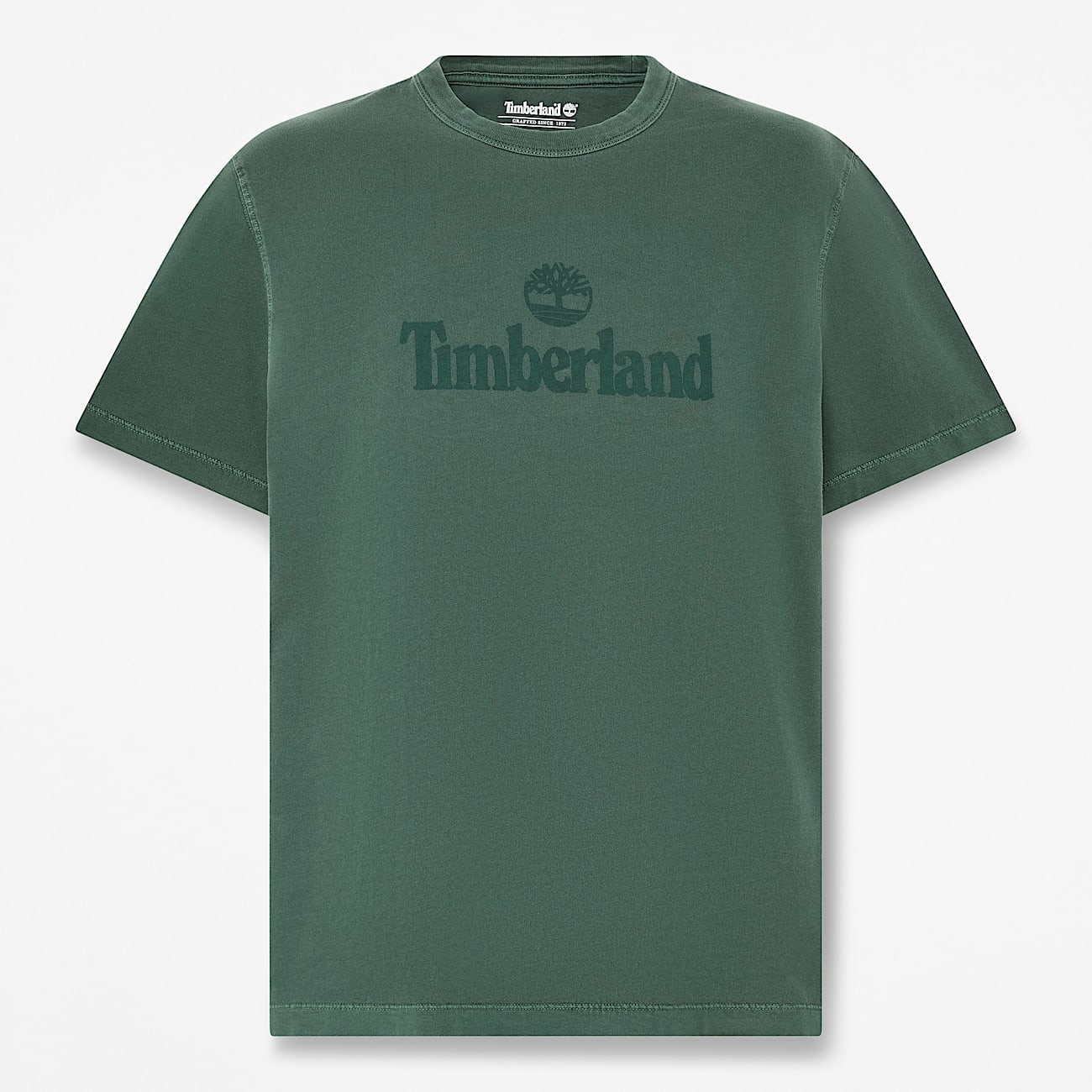 Mens South Cabot Garment Dye ShortSleeve TShirt TBL Dark Teal Wash HERO
