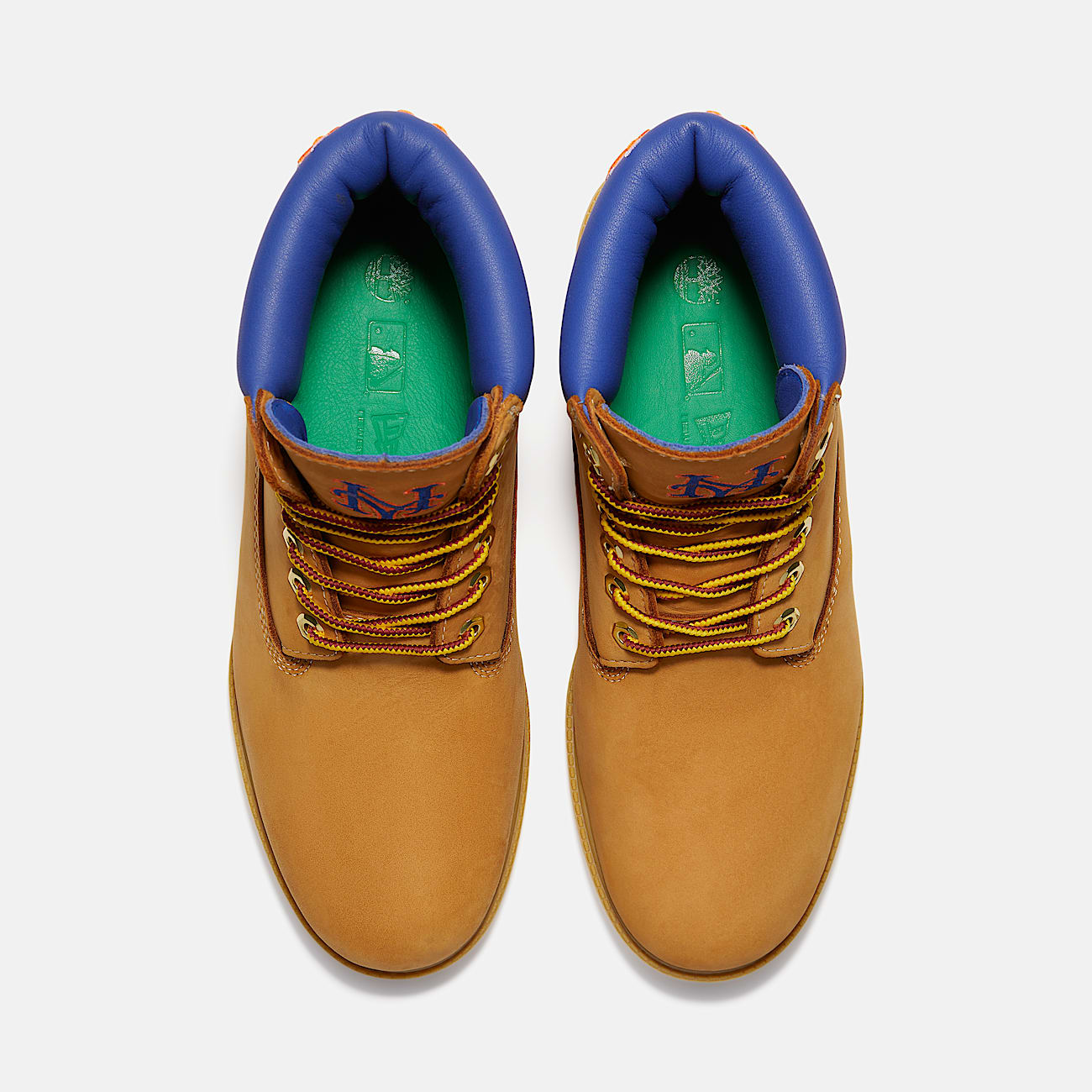 Botas impermeables Timberland Heritage de 6 pulgadas para Hombre TBL Nobuck color trigoazul mediorojo ALT2