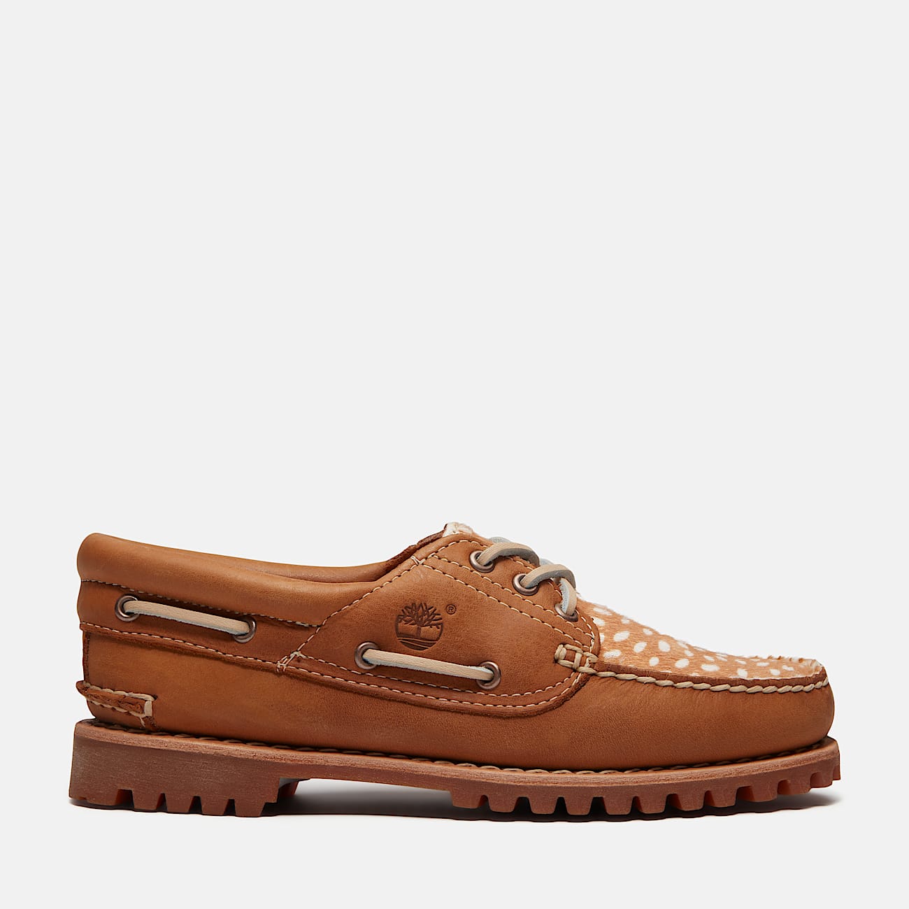 Womens Timberland Authentic 3Eye Boat Shoe TBL Medium Brown FullGrainNatural HERO