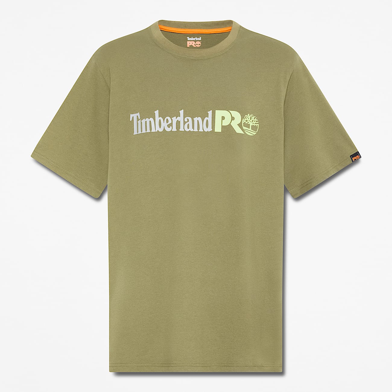 Mens Timberland PRO Logo ShortSleeve TShirt TBL Burnt Olive HERO