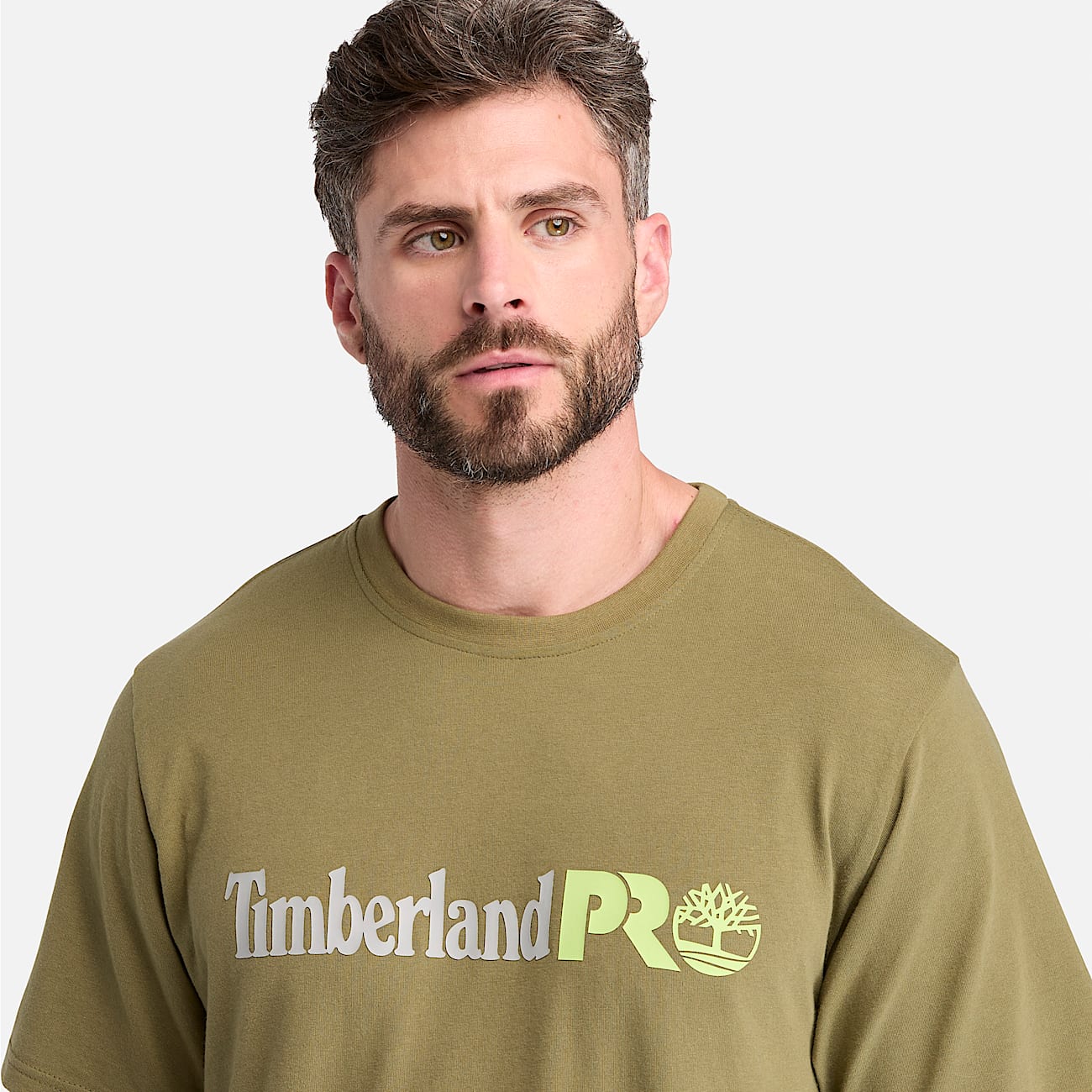 Mens Timberland PRO Logo ShortSleeve TShirt TBL Burnt Olive ALT3