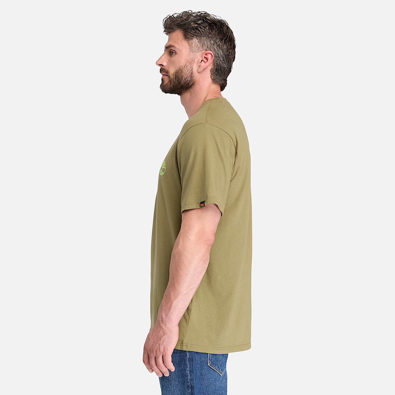 Mens Timberland PRO Logo ShortSleeve TShirt TBL Burnt Olive ALT7