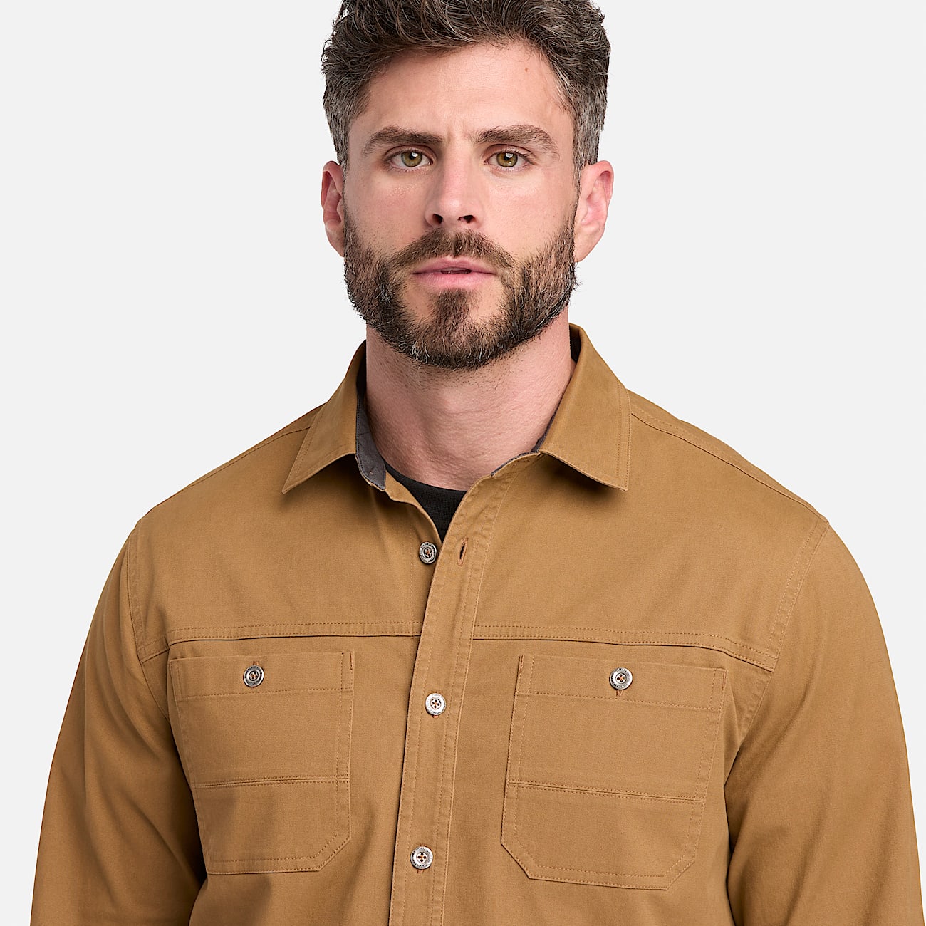 Mens Timberland PRO Stretch Twill Work Shirt TBL Dark Wheat ALT3