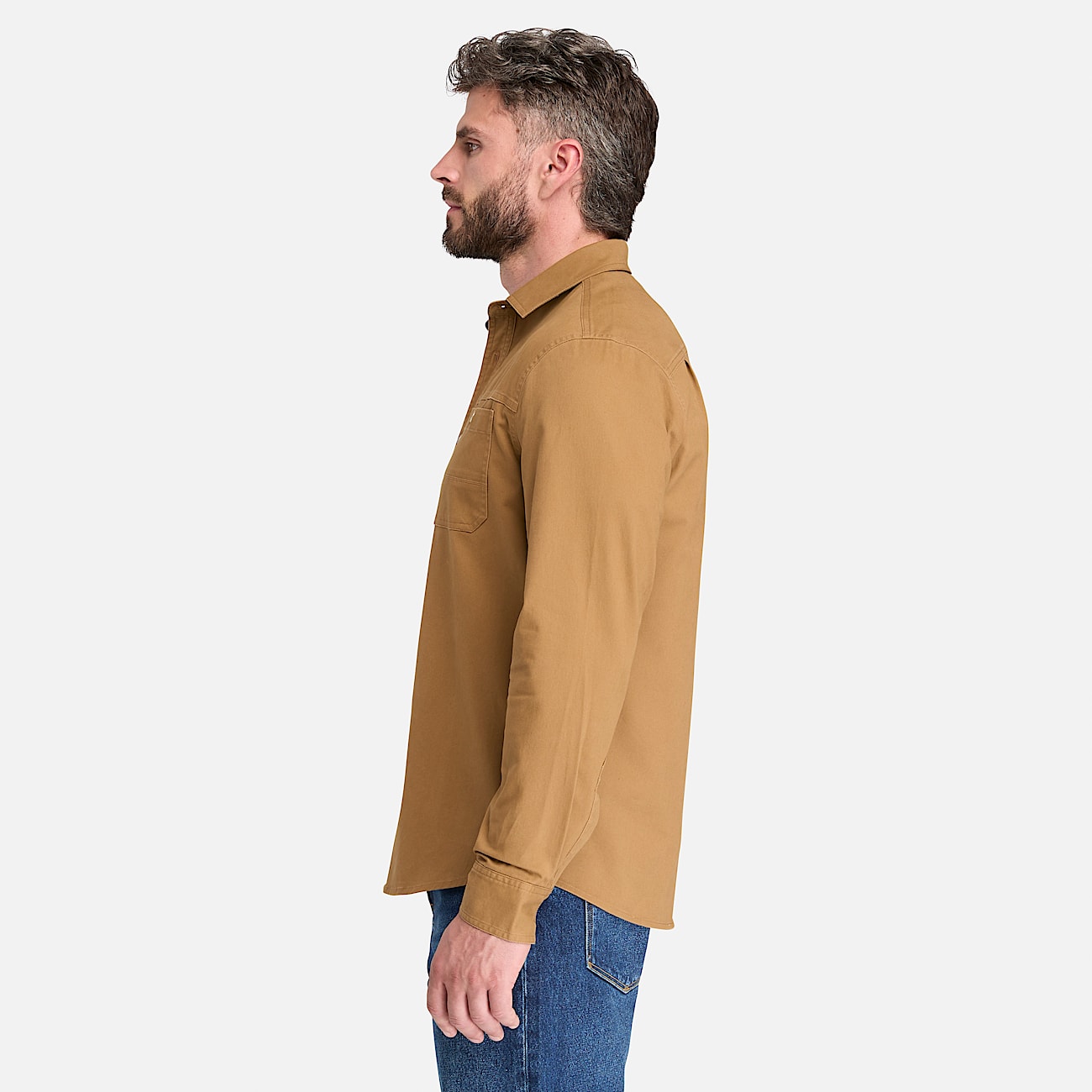 Mens Timberland PRO Stretch Twill Work Shirt TBL Dark Wheat ALT7