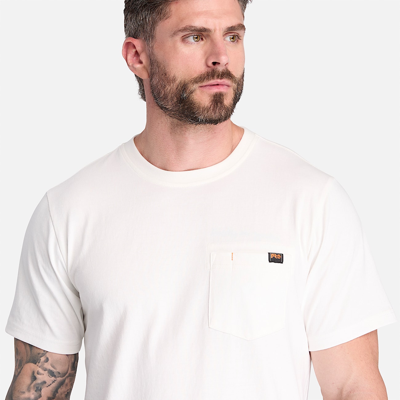 Mens Timberland PRO ShortSleeve Pocket TShirt TBL White ALT3