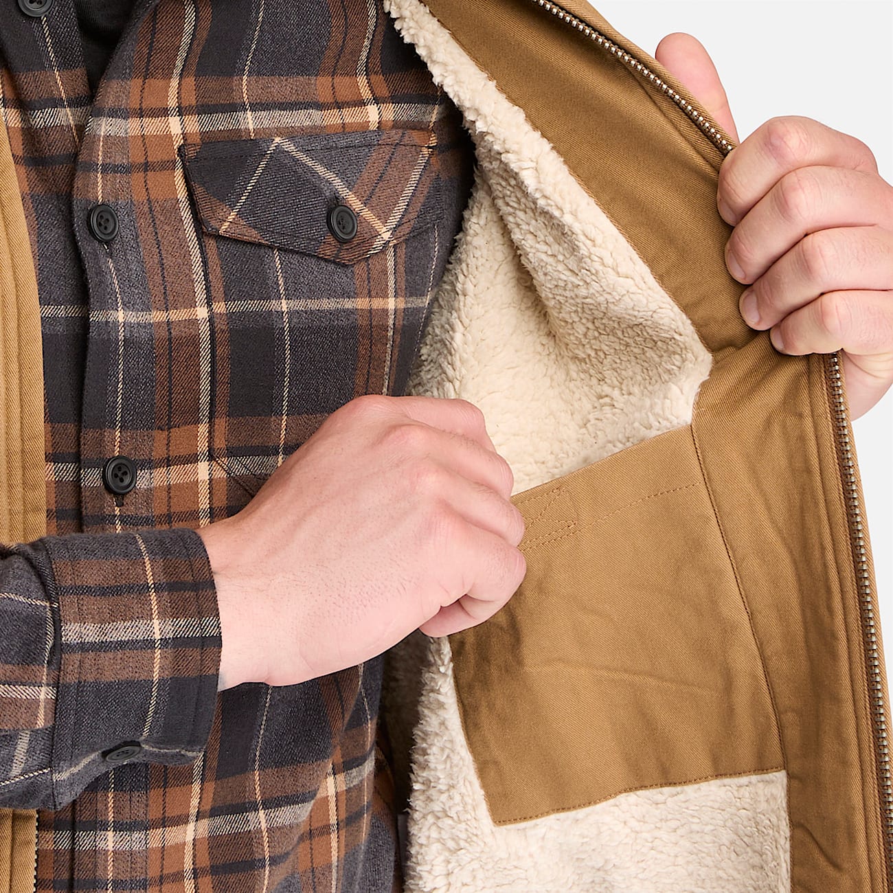 Mens Timberland PRO FleeceLined Twill Vest TBL Dark Wheat ALT3