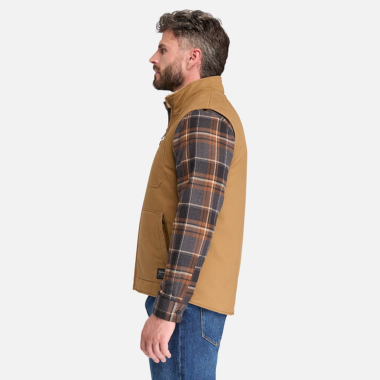 Mens Timberland PRO FleeceLined Twill Vest TBL Dark Wheat ALT7