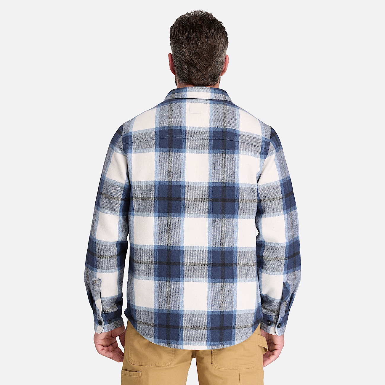 Mens Timberland PRO FleeceBonded Flannel Overshirt TBL Blue ALT8