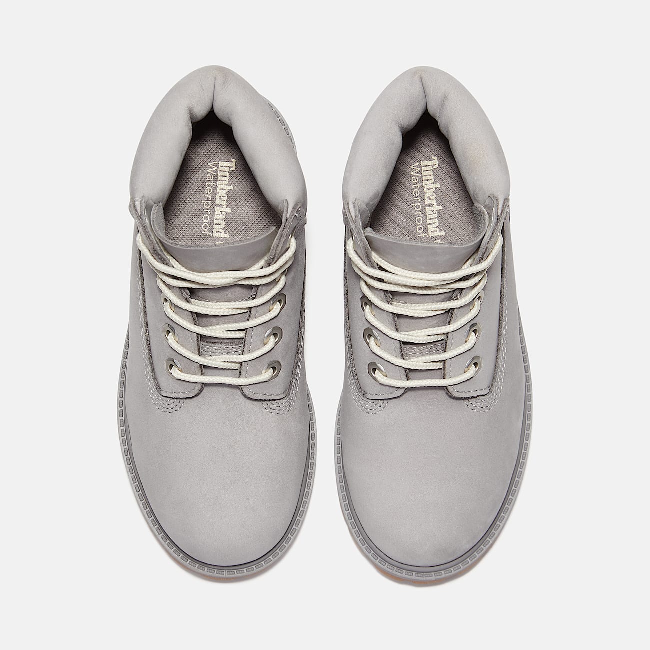 Junior Timberland Premium 6Inch Waterproof Boot TBL Medium Grey Nubuck ALT2