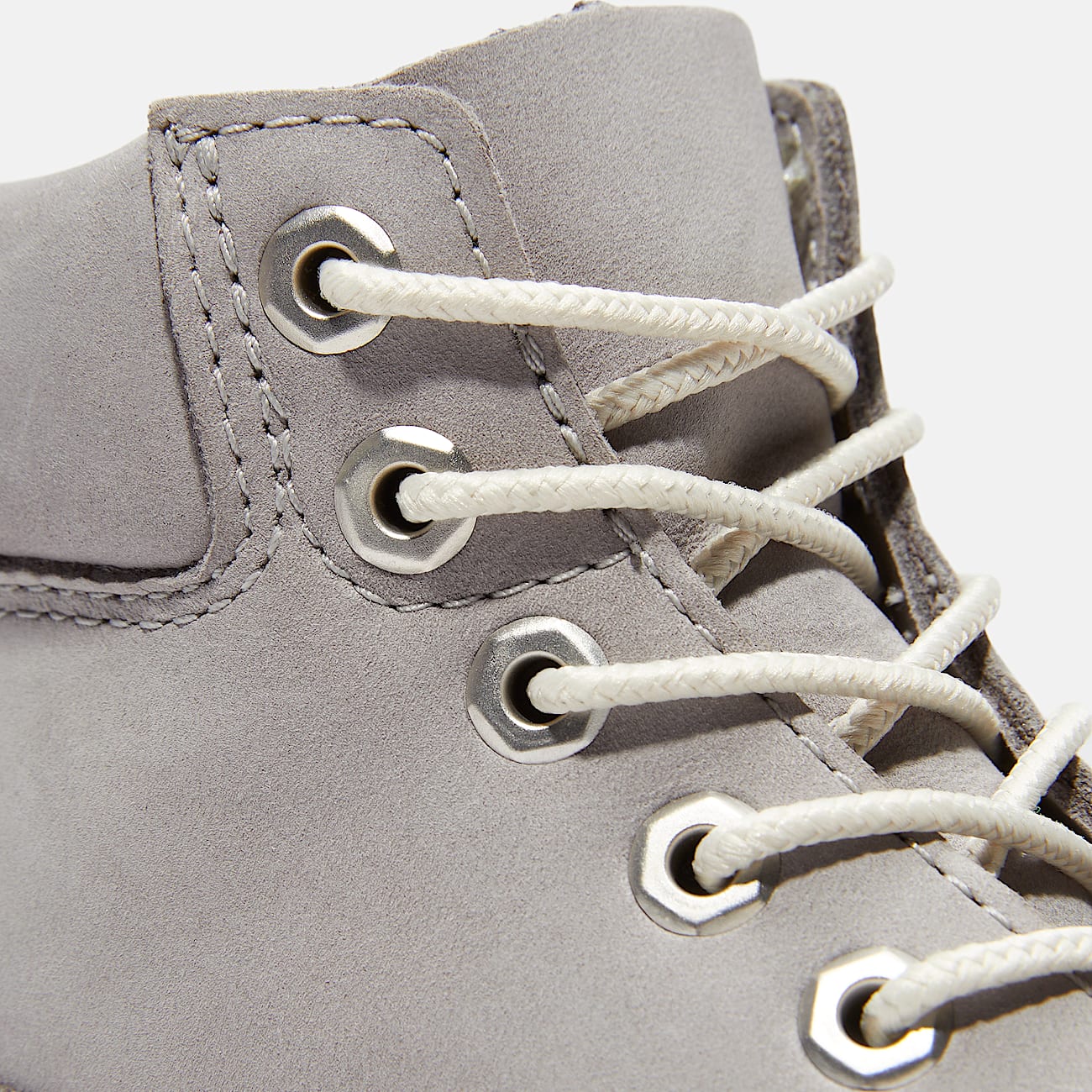 Junior Timberland Premium 6Inch Waterproof Boot TBL Medium Grey Nubuck ALT7