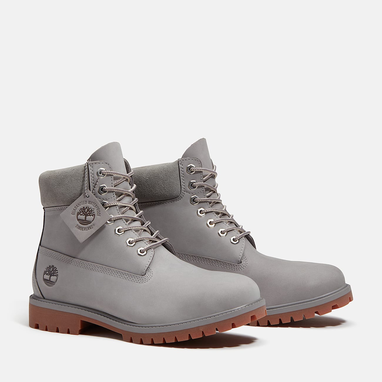 Mens Timberland Heritage 6Inch Waterproof Boot TBL Medium Greyout Nubuck ALT4