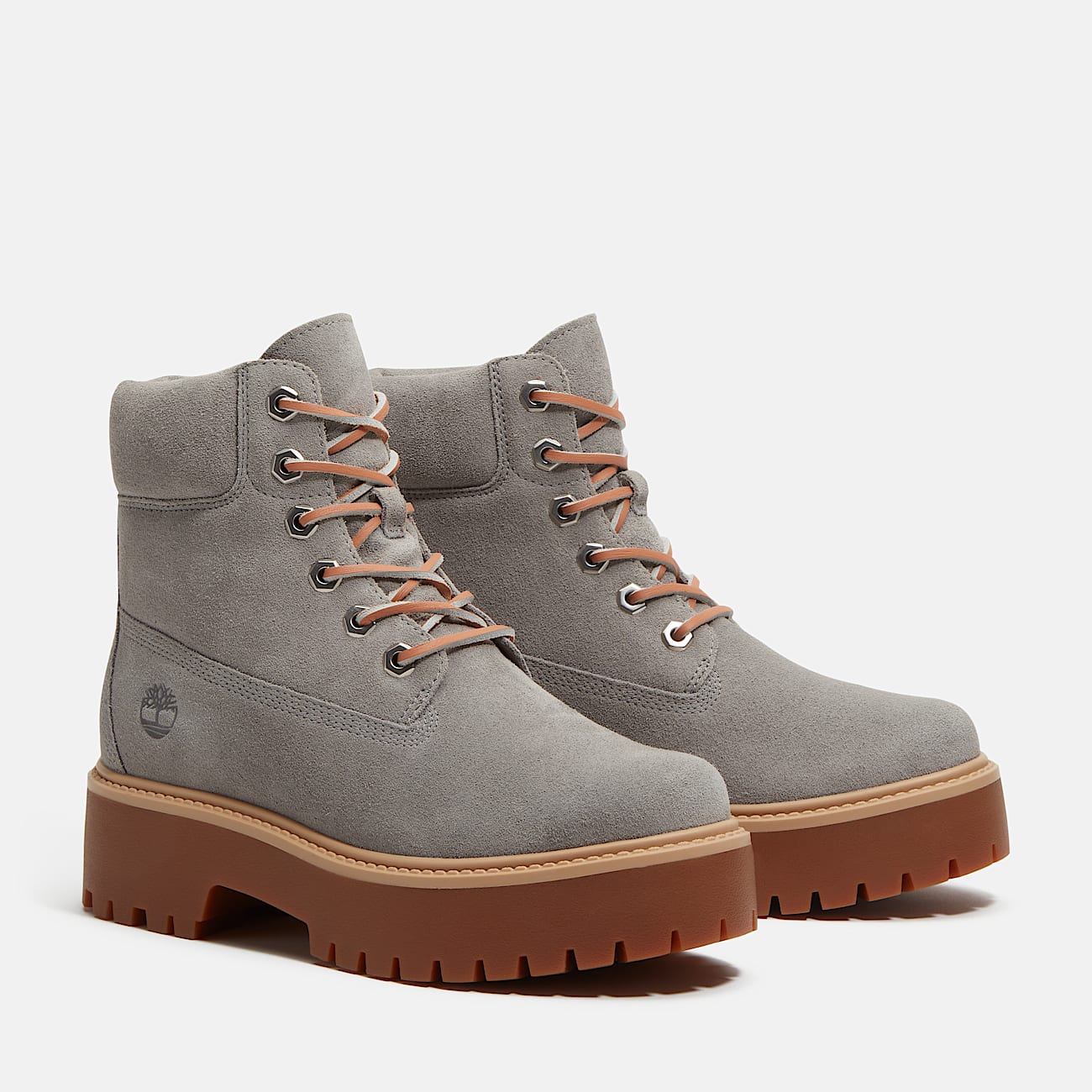 Womens Stone Street Platform 6Inch Boot TBL Medium Grey Suede ALT4