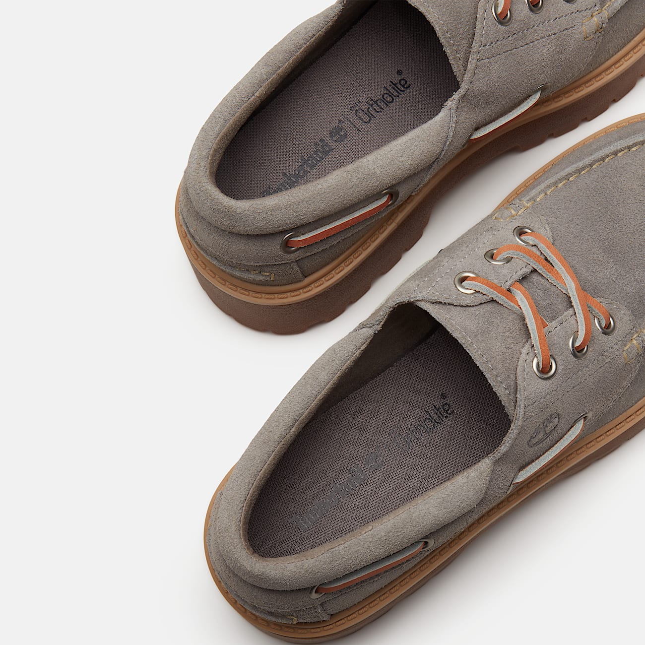 Womens Stone Street Platform Boat Shoe TBL Medium Grey Suede ALT8